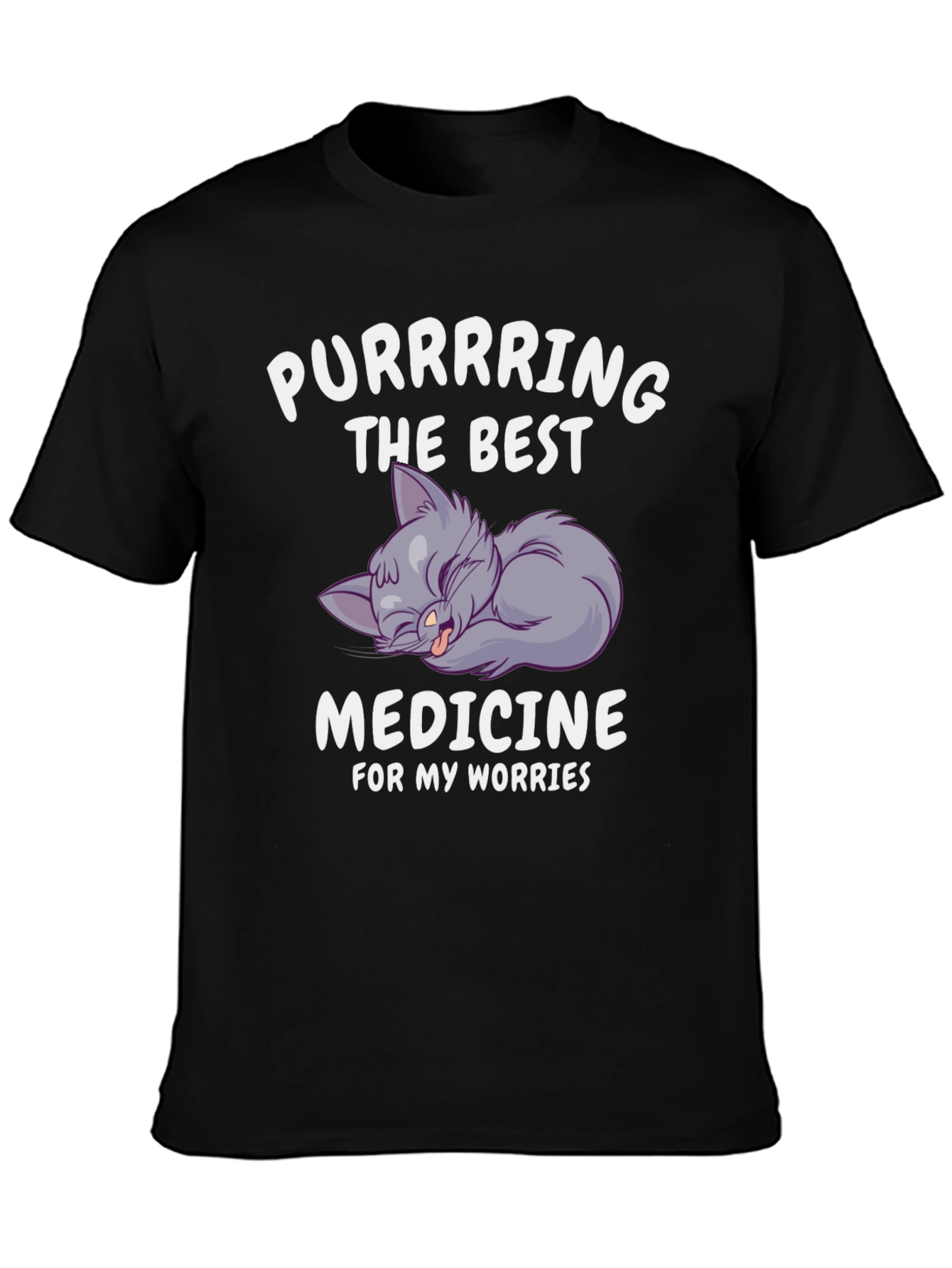 Purrring Best Medicine Worry T-Shirt