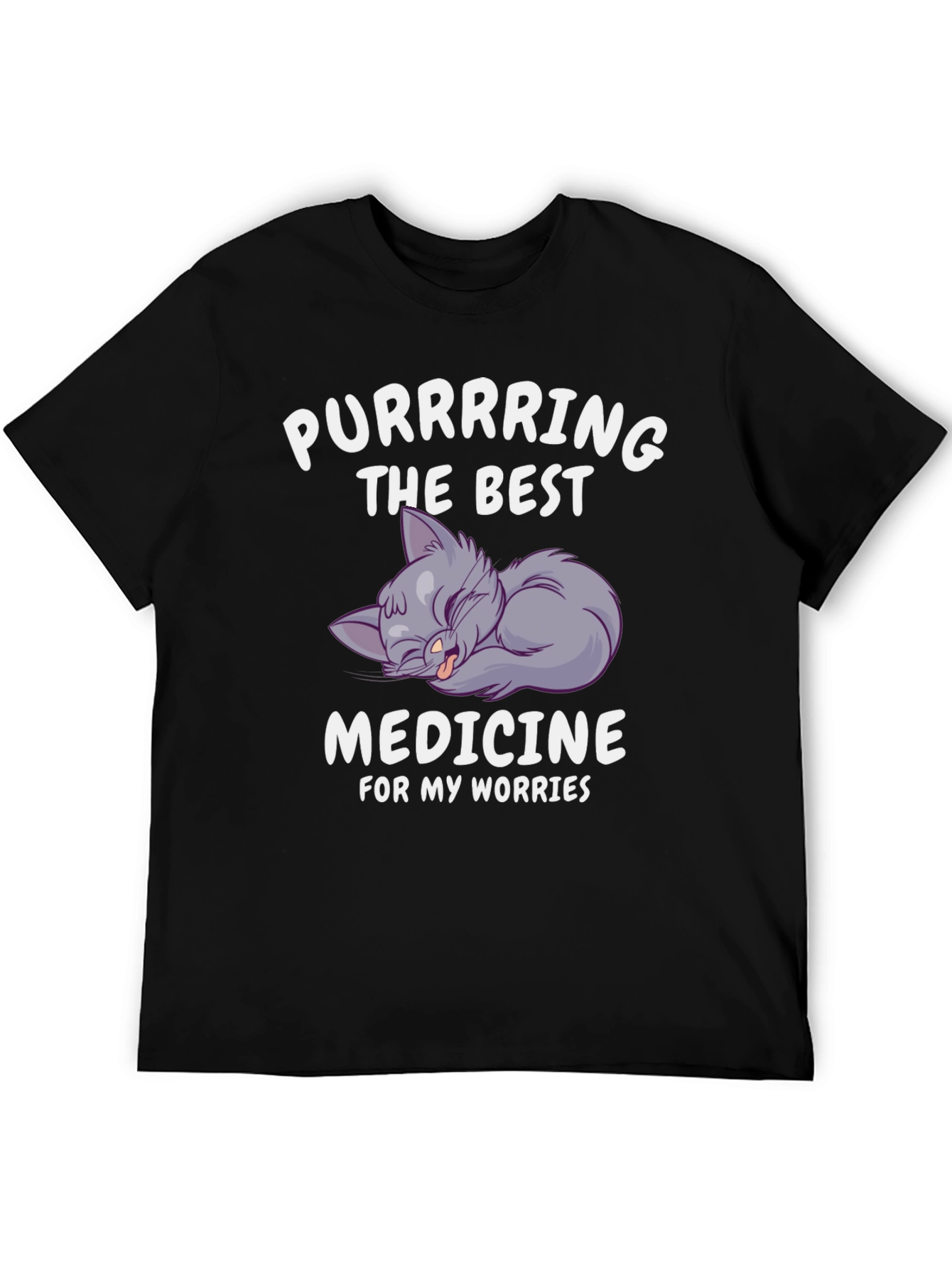Purrring Best Medicine Worry T-Shirt