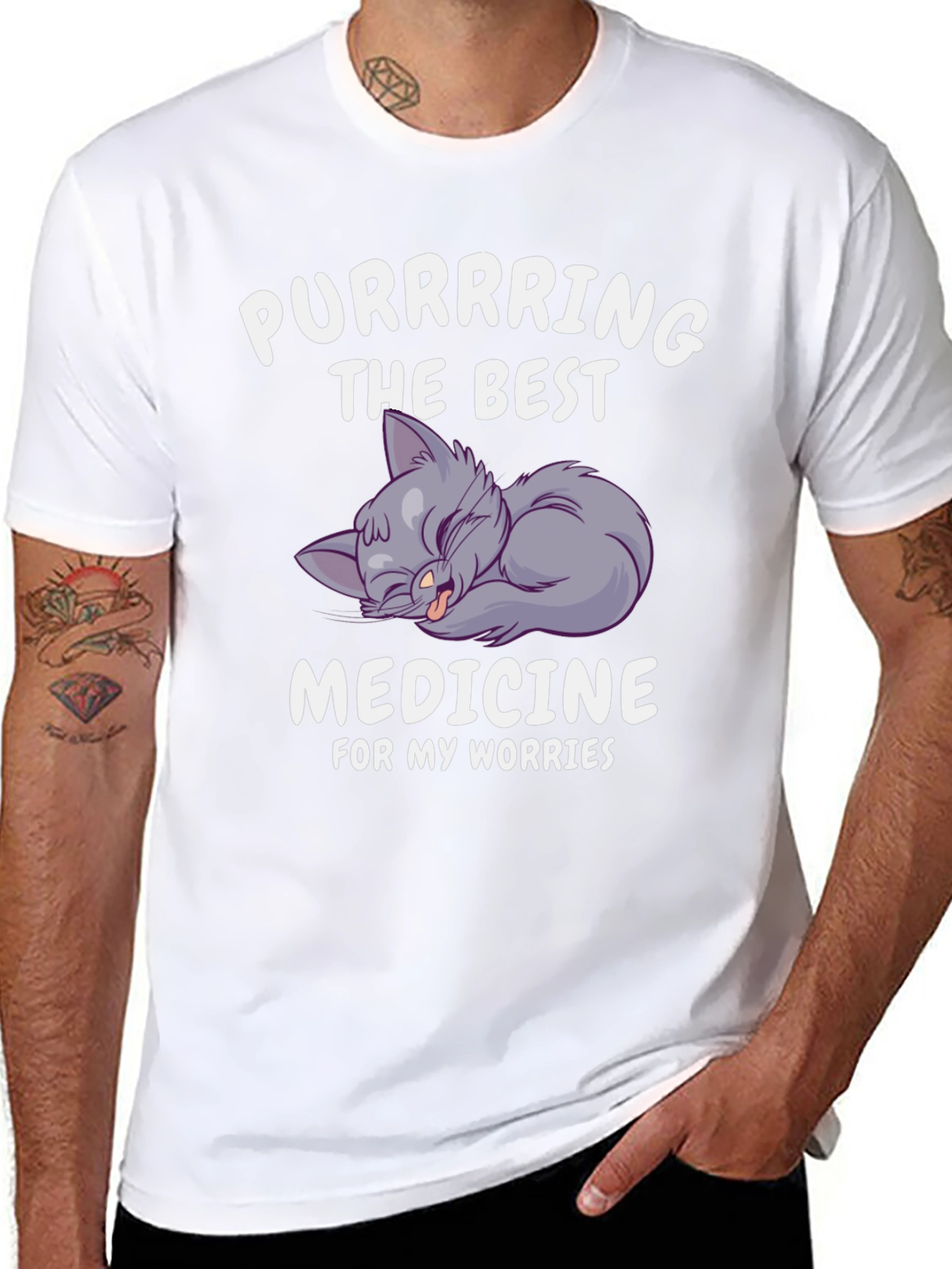 Purrring Best Medicine Worry T-Shirt