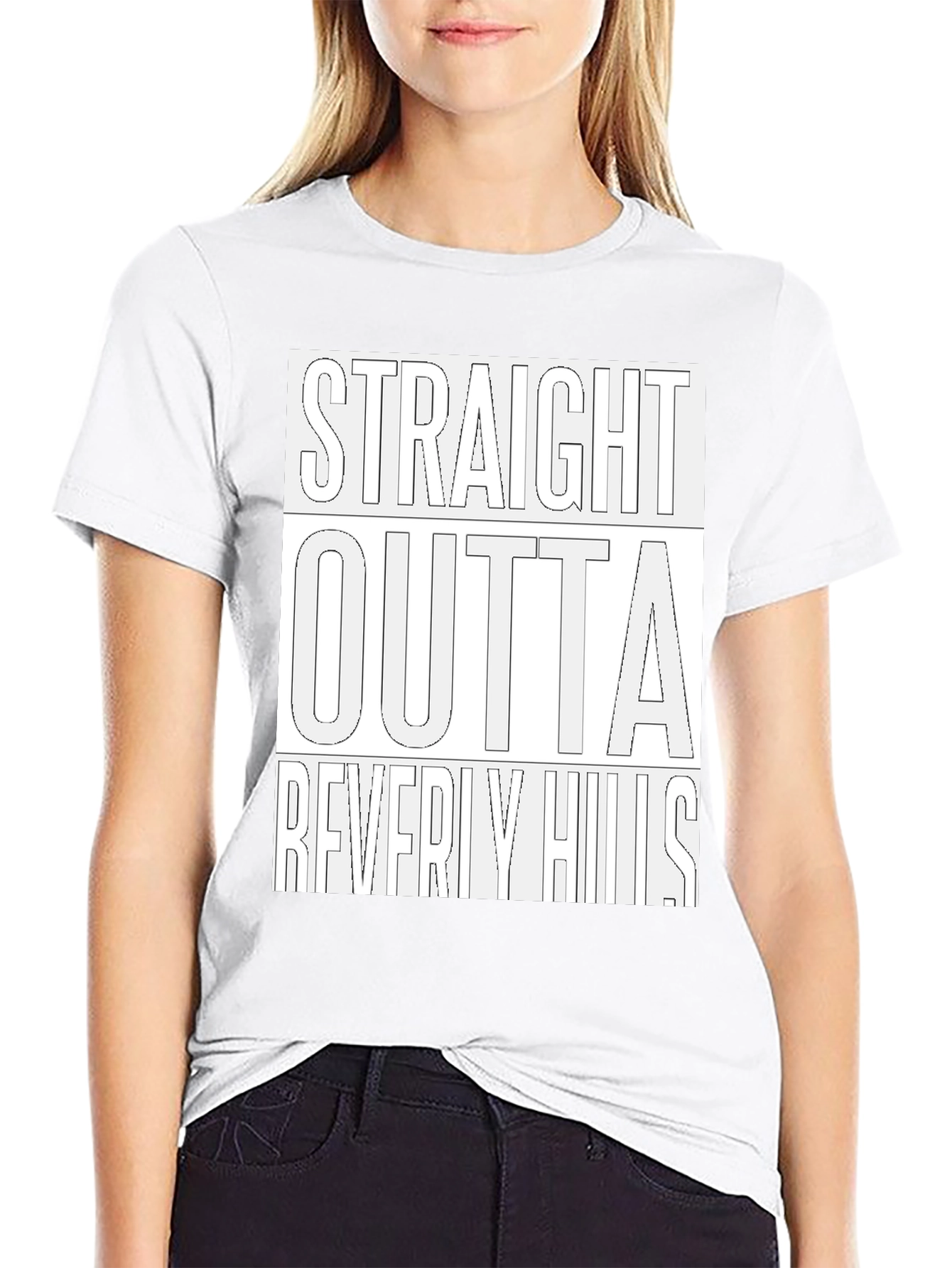 Straight Outta Beverly Hills Black T-Shirt