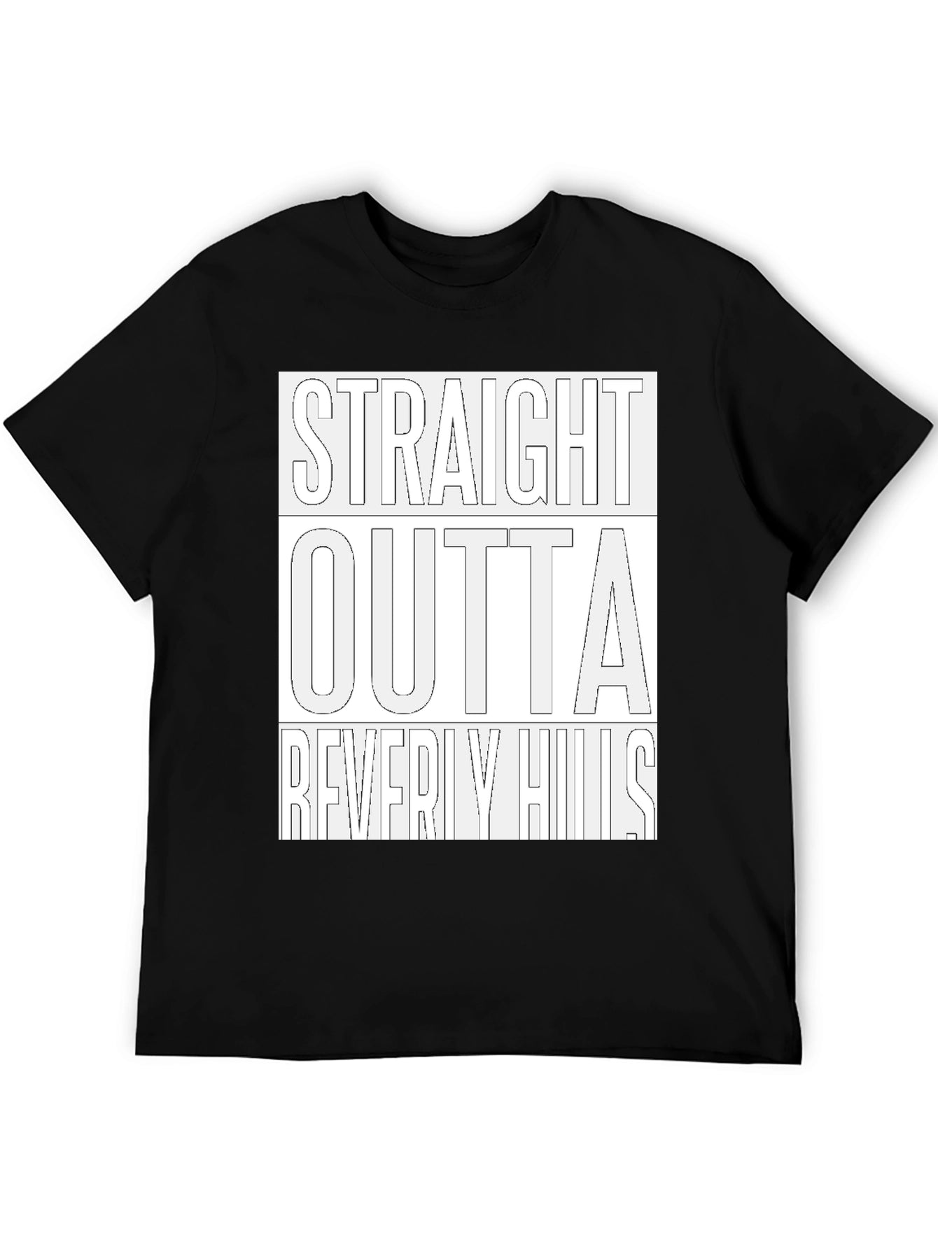 Straight Outta Beverly Hills Black T-Shirt