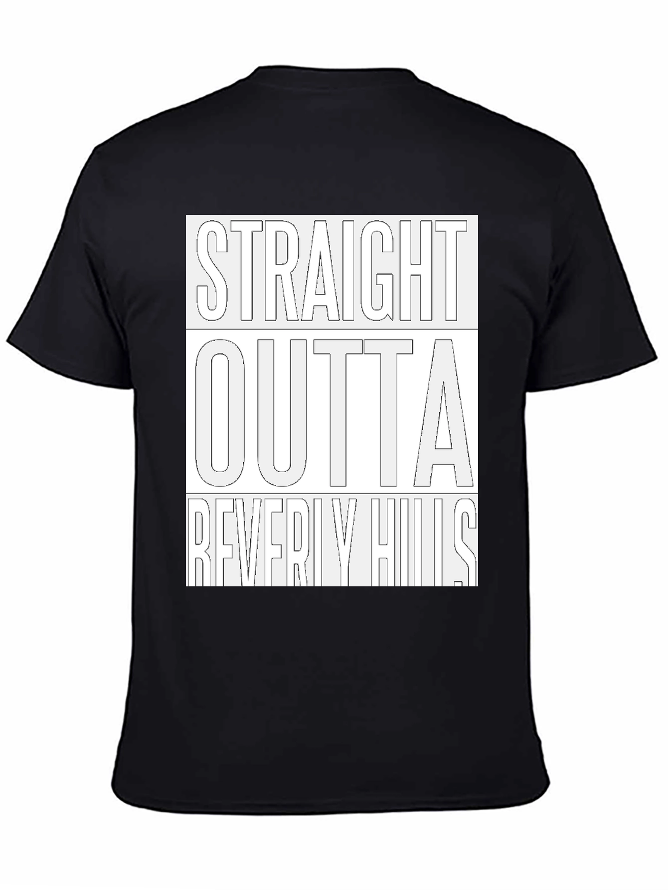 Straight Outta Beverly Hills Black T-Shirt