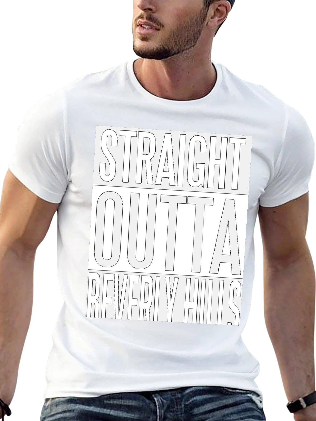 Straight Outta Beverly Hills Black T-Shirt