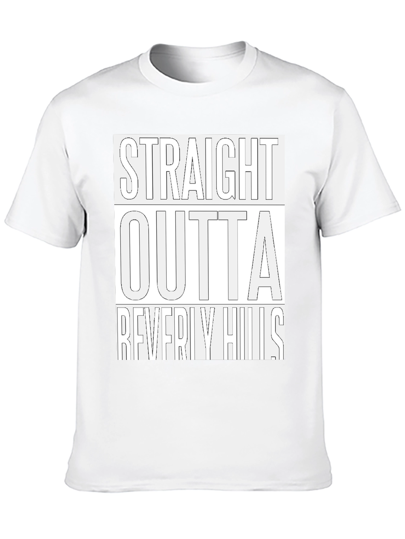 Straight Outta Beverly Hills Black T-Shirt