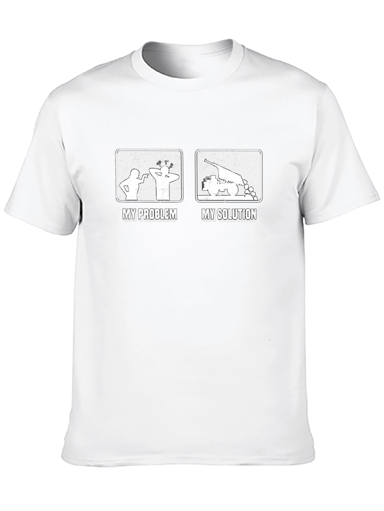 My Problem My Solution Funny Black T-Shirt