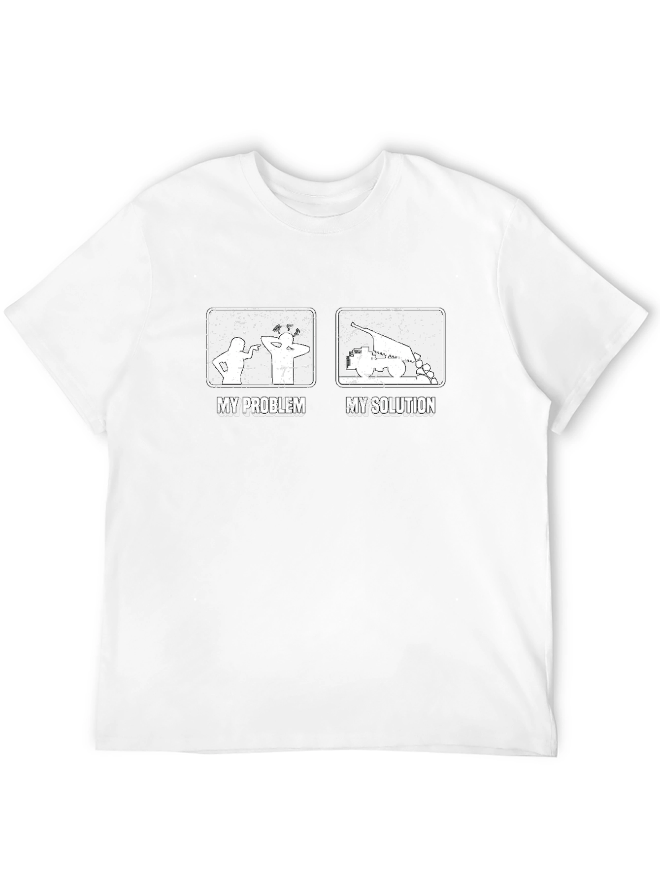 My Problem My Solution Funny Black T-Shirt