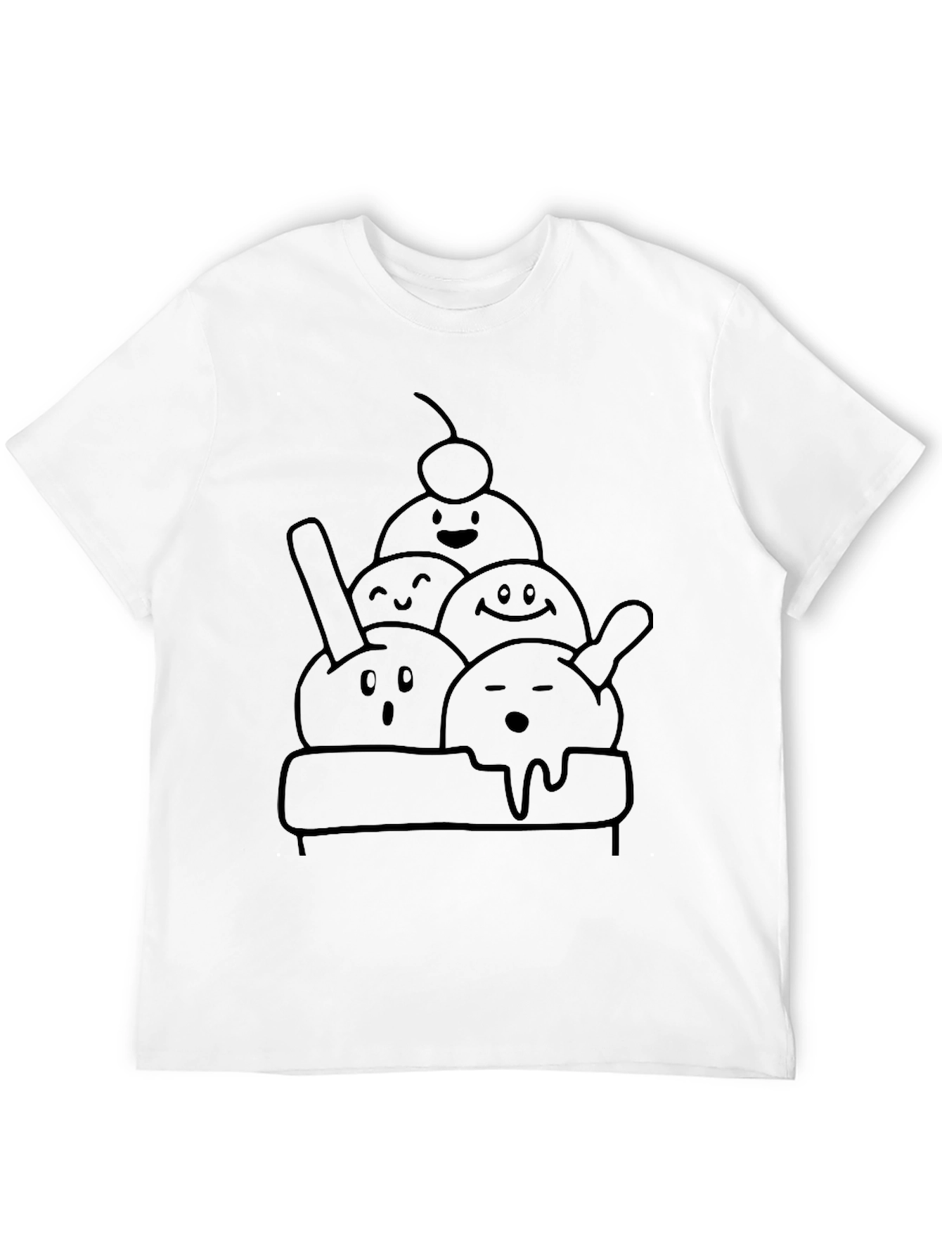 Ice Cream Character Graphic Tee