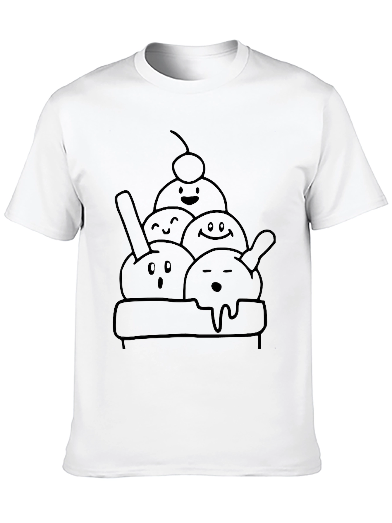 Ice Cream Character Graphic Tee