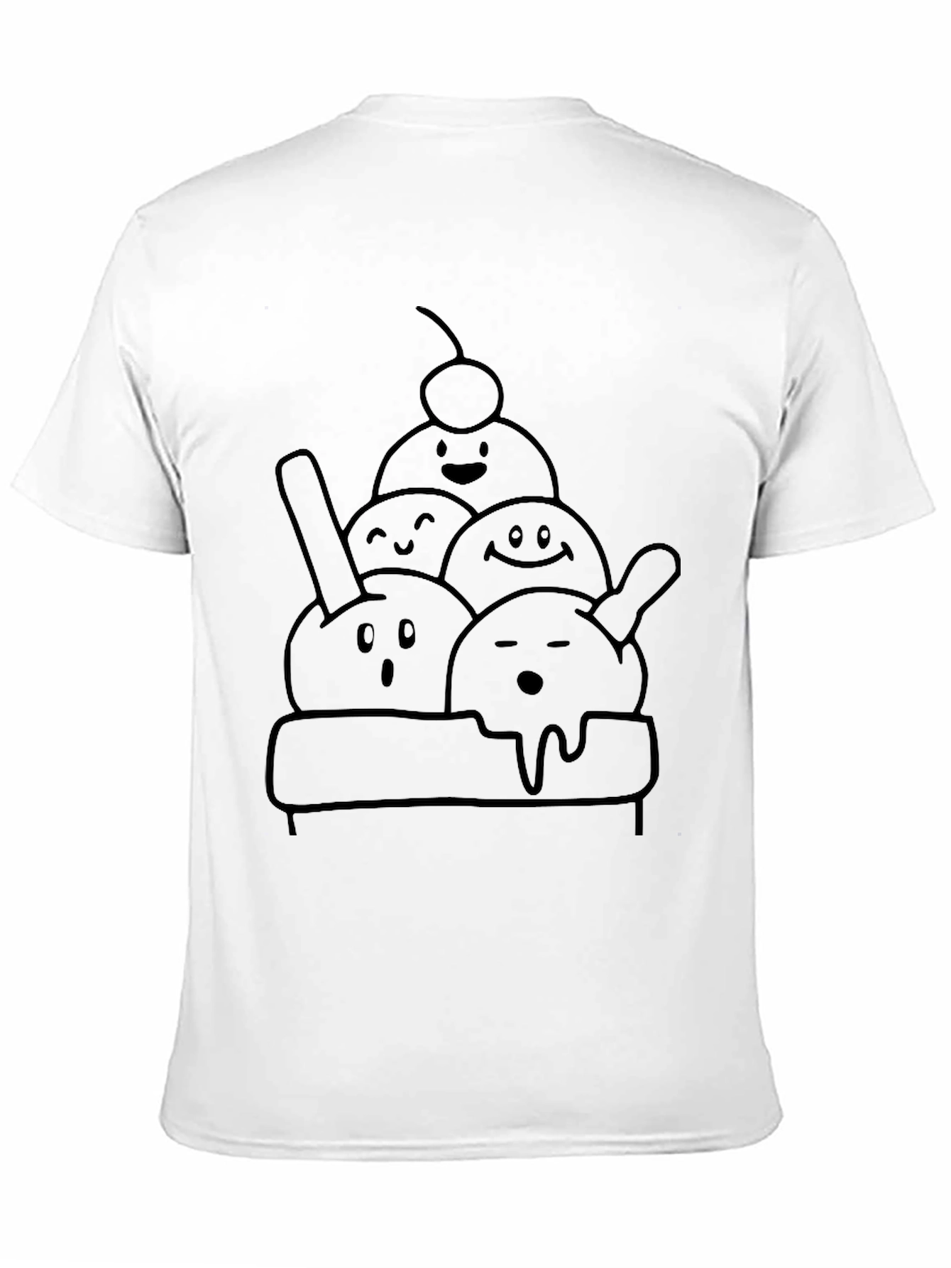 Ice Cream Character Graphic Tee