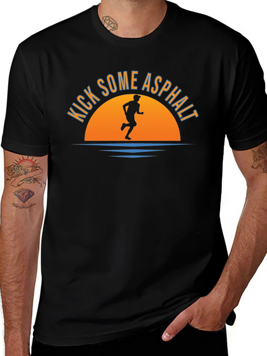 Kick Some Asphalt T-Shirt: Runners Sunset