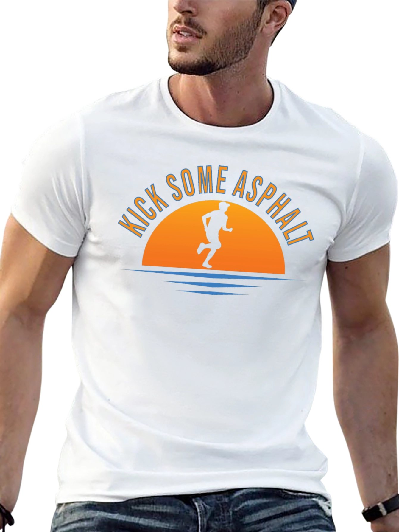 Kick Some Asphalt T-Shirt: Runners Sunset