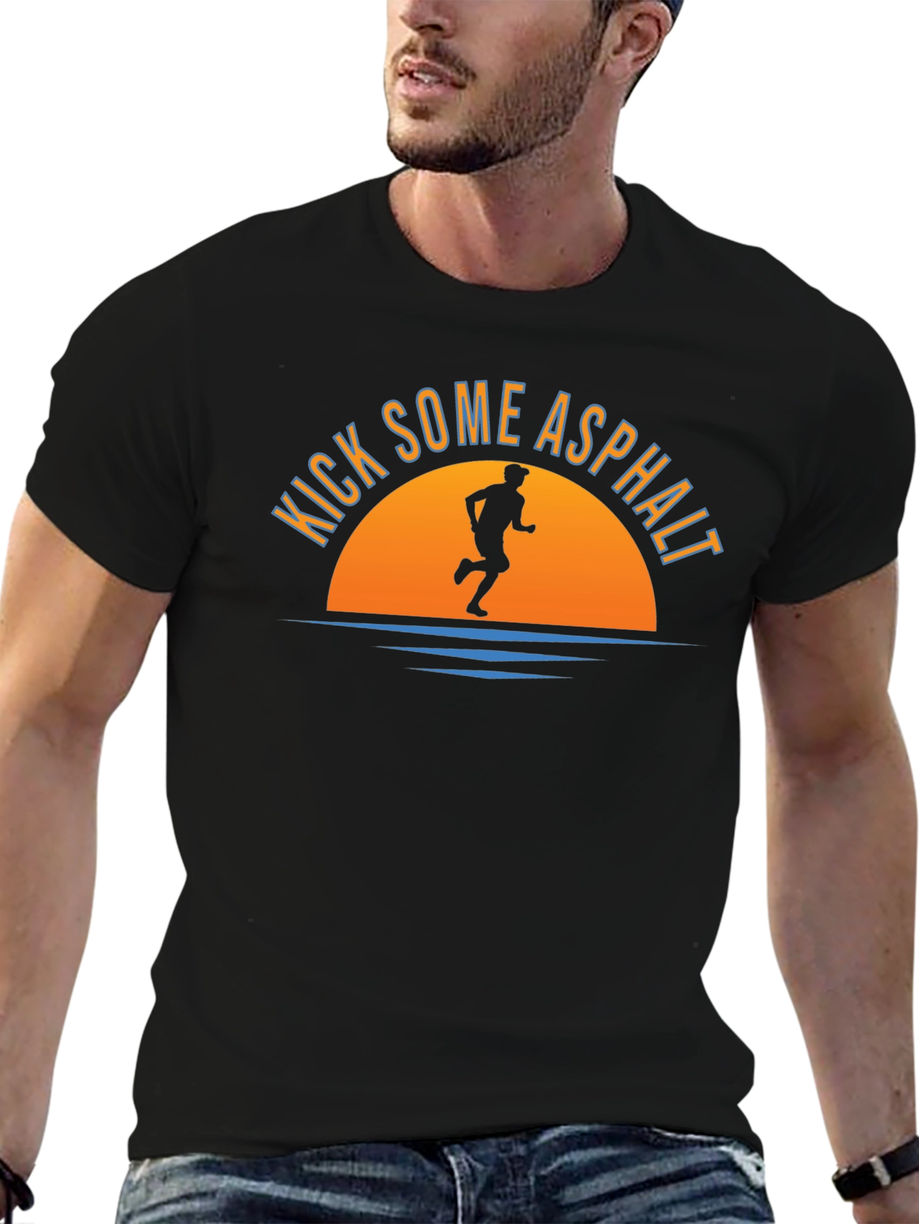Kick Some Asphalt T-Shirt: Runners Sunset