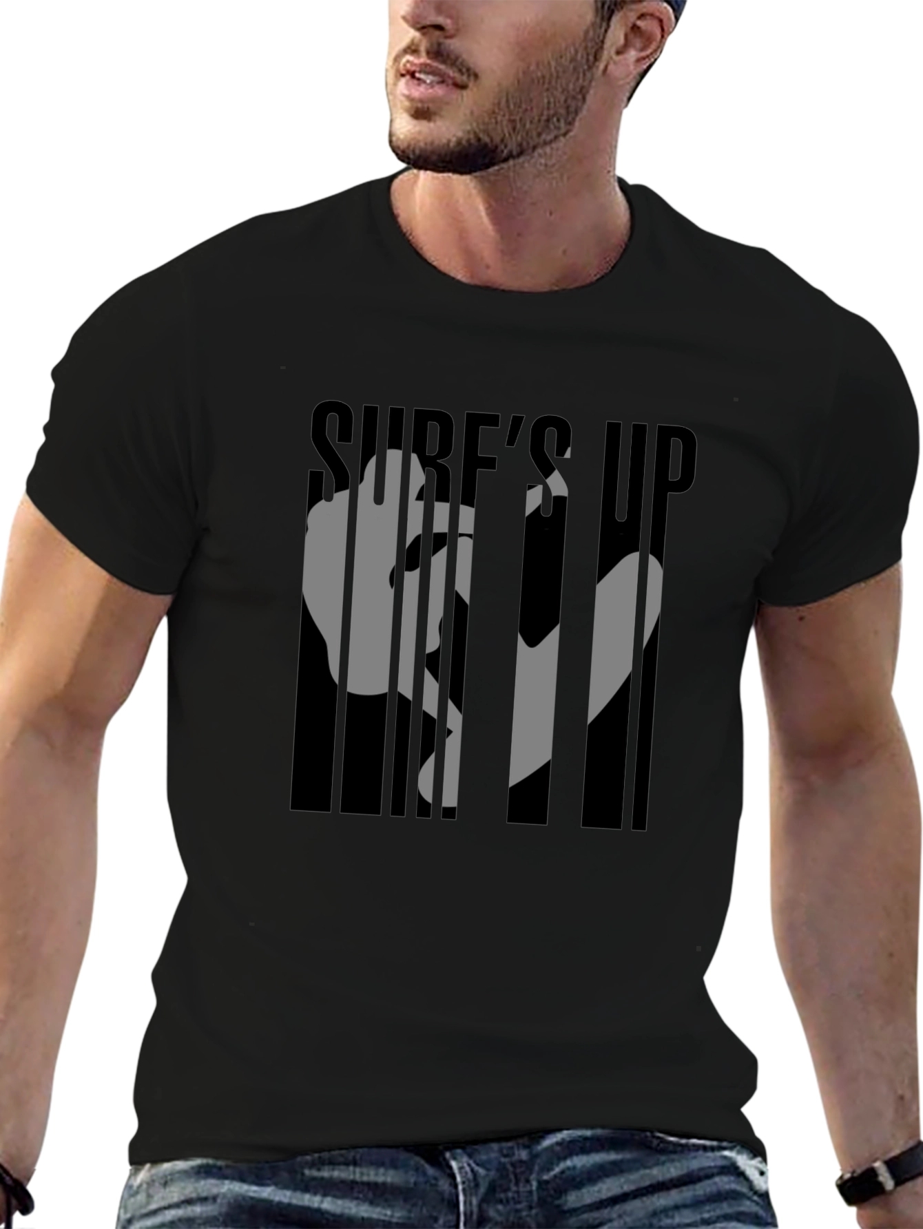 Sures Up Graphic Black T-Shirt