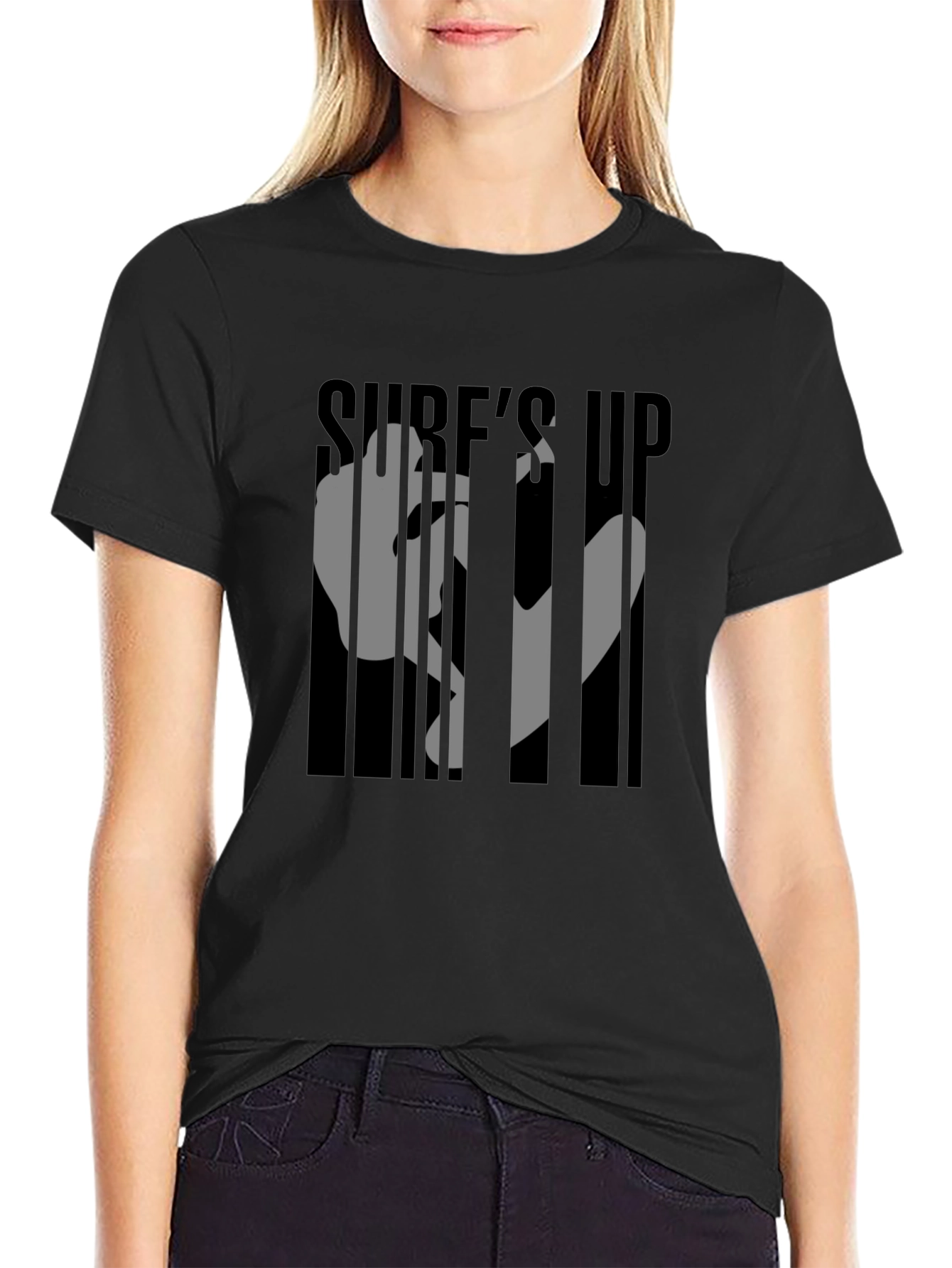 Sures Up Graphic Black T-Shirt