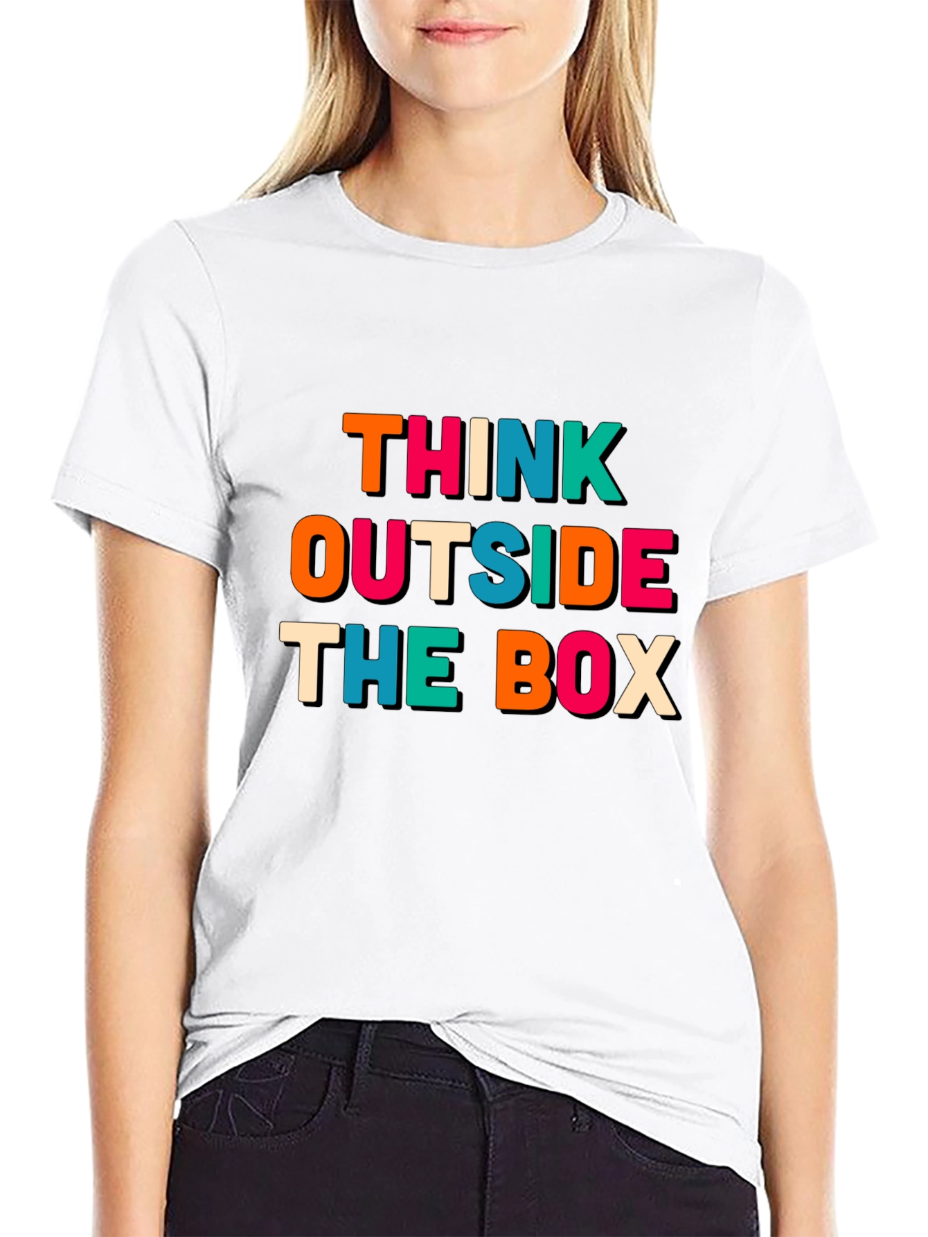 Think Outside the Box Graphic Tee - Black