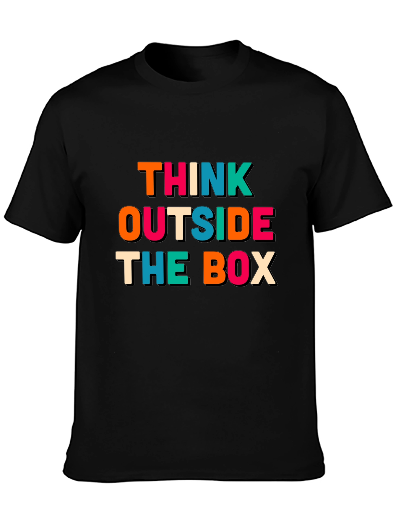 Think Outside the Box Graphic Tee - Black