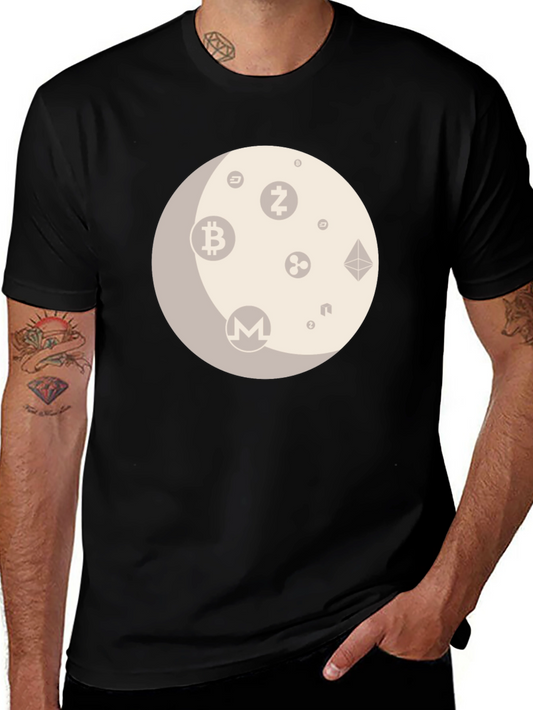 Crypto Moon Graphic T-Shirt