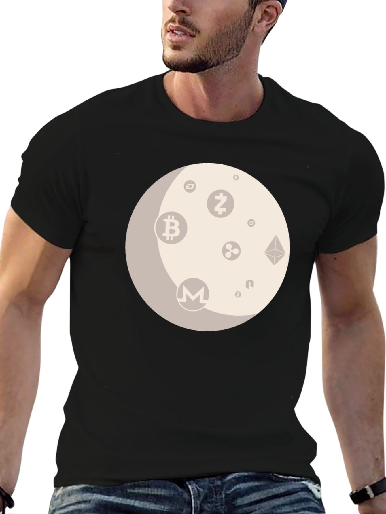 Crypto Moon Graphic T-Shirt