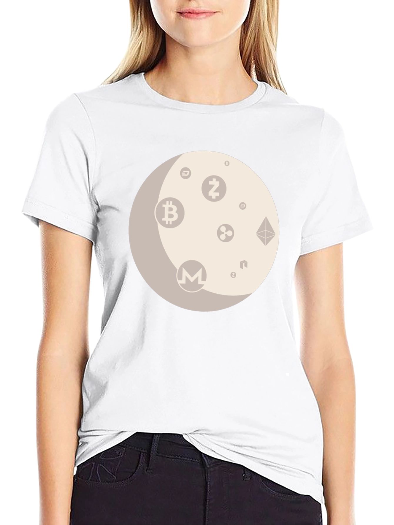 Crypto Moon Graphic T-Shirt