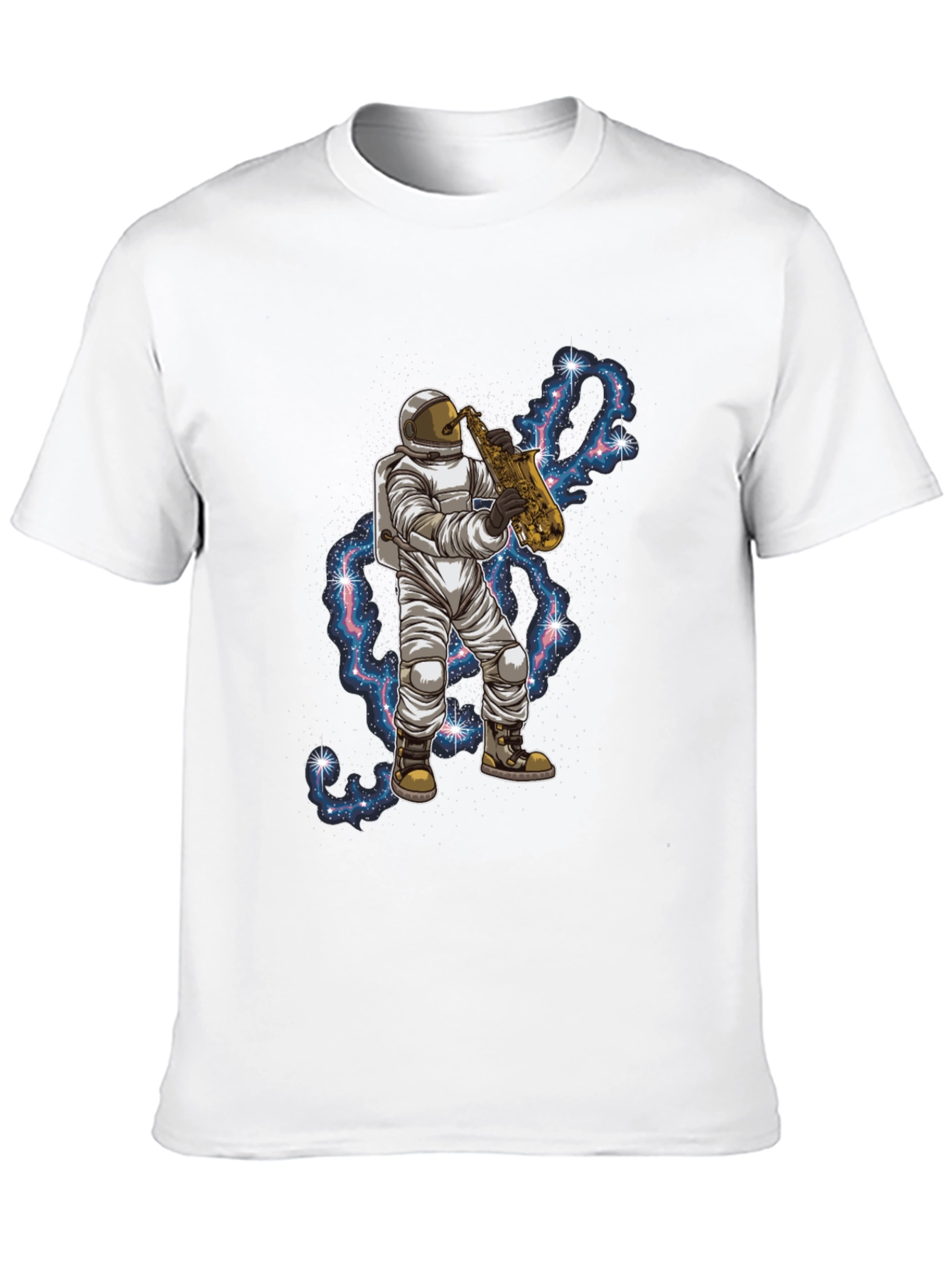 Astronaut Saxophone Black T-Shirt