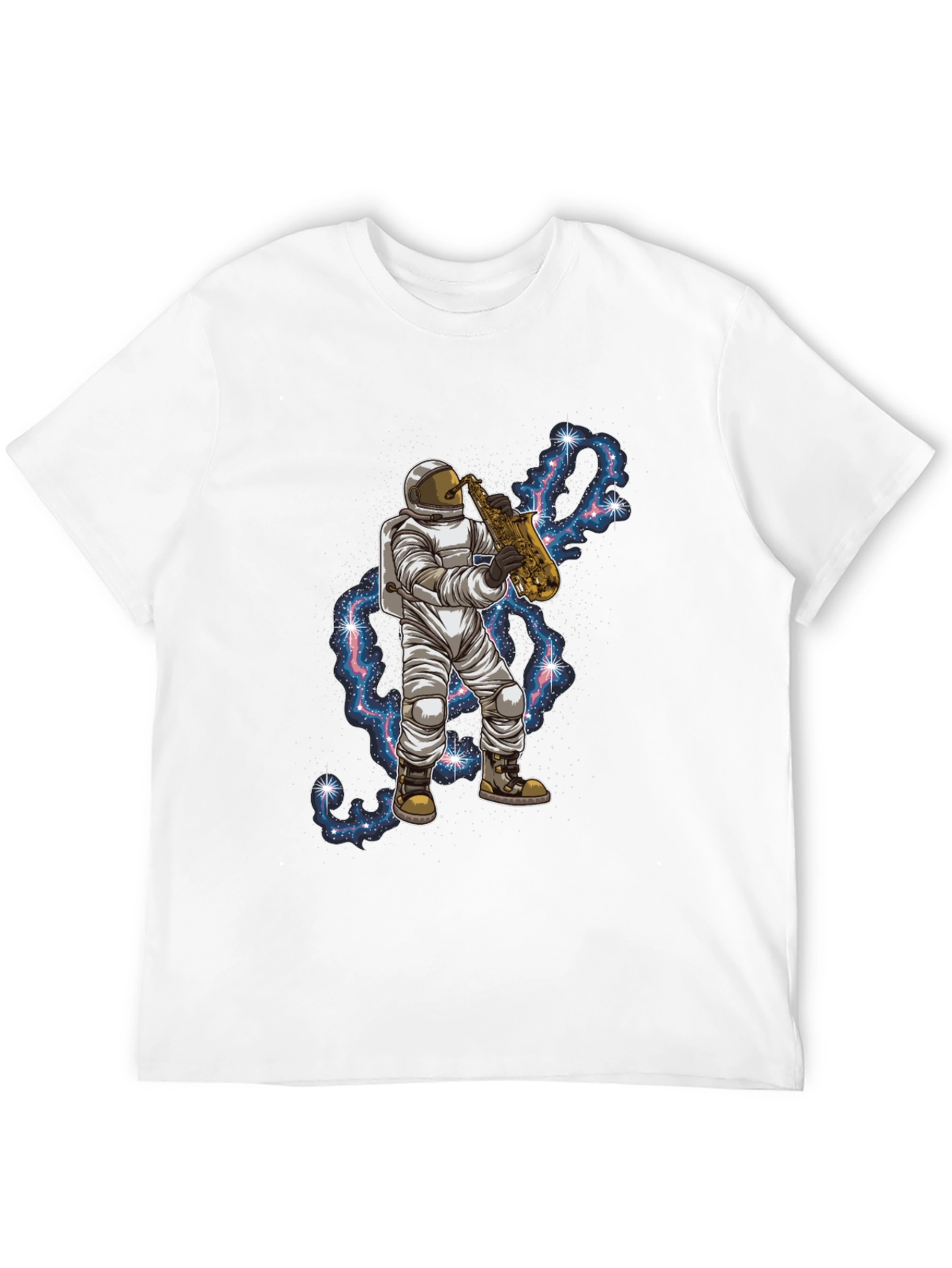 Astronaut Saxophone Black T-Shirt