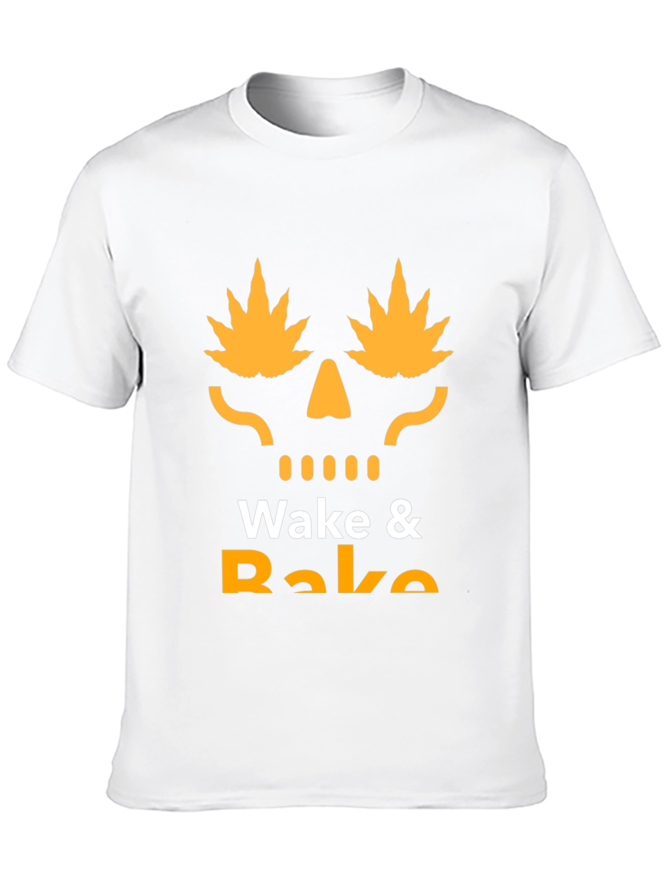 Wake & Bake T-Shirt - Marijuana Skull Graphic Tee