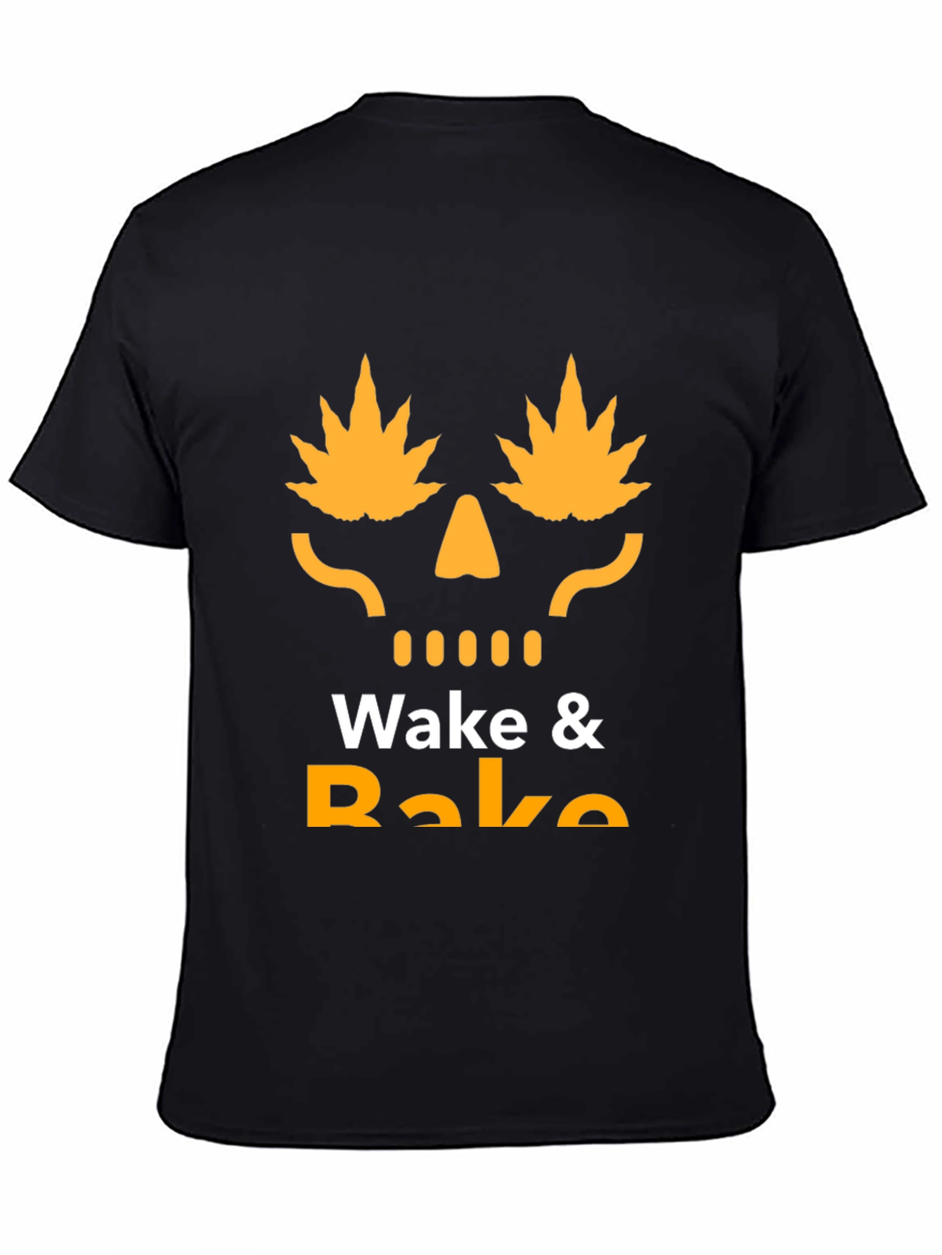 Wake & Bake T-Shirt - Marijuana Skull Graphic Tee
