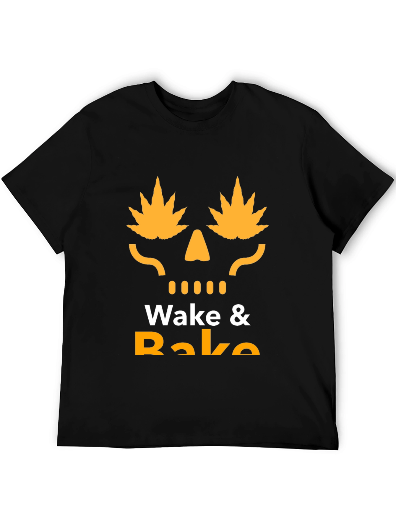 Wake & Bake T-Shirt - Marijuana Skull Graphic Tee