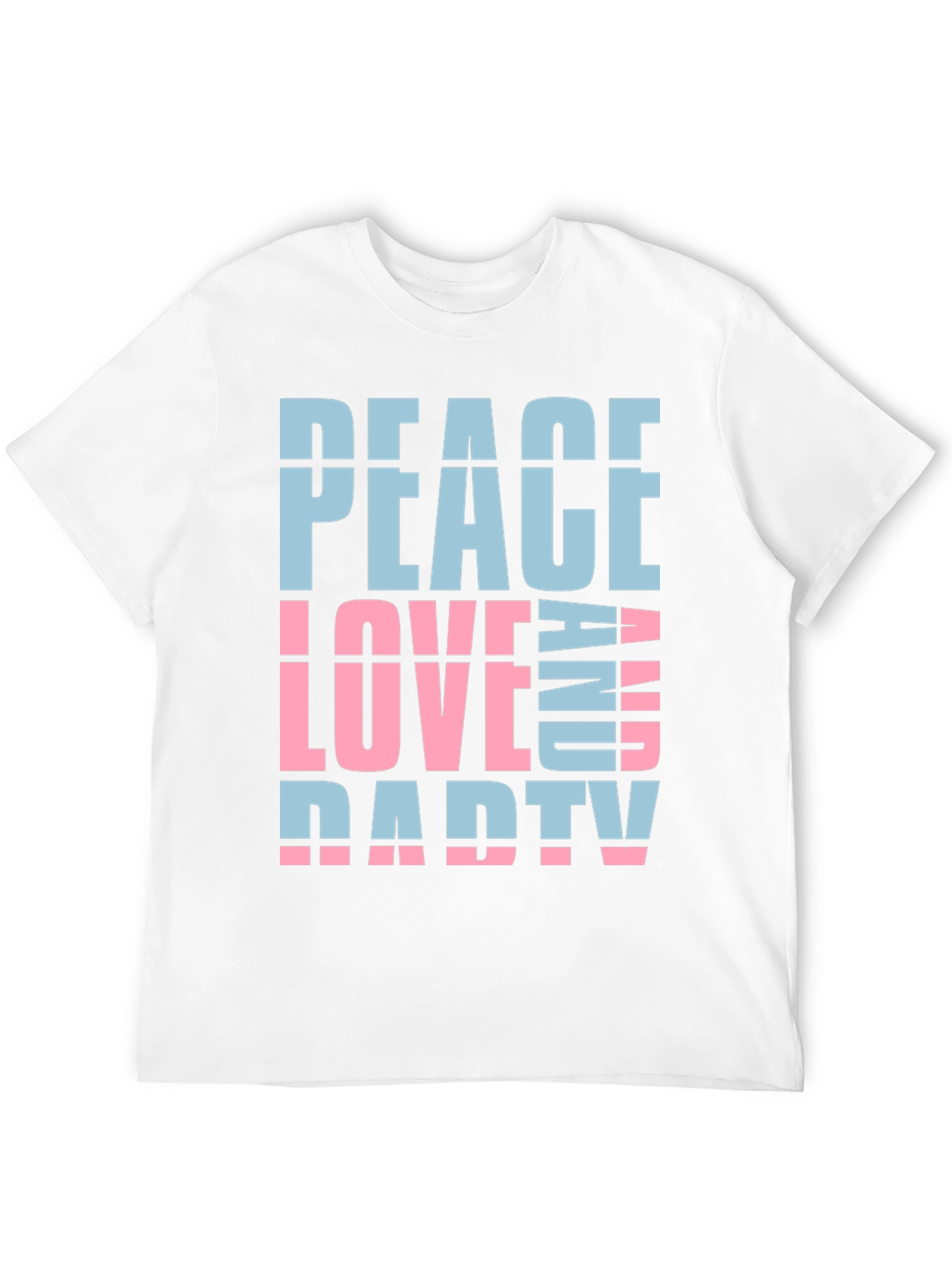Peace Love And Party T-Shirt - Fun Casual Wear