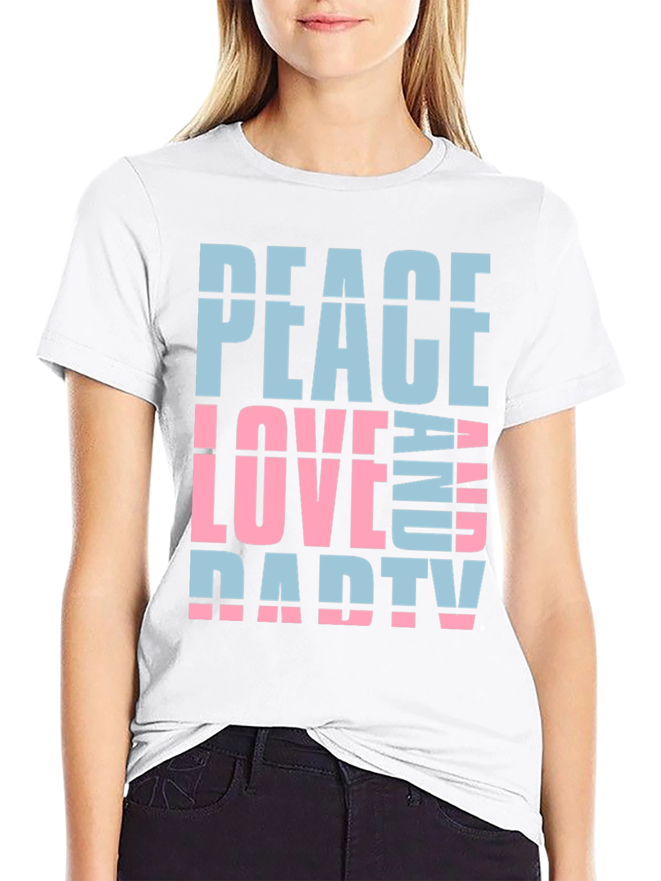 Peace Love And Party T-Shirt - Fun Casual Wear