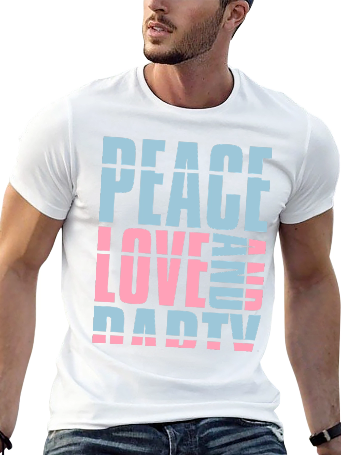 Peace Love And Party T-Shirt - Fun Casual Wear