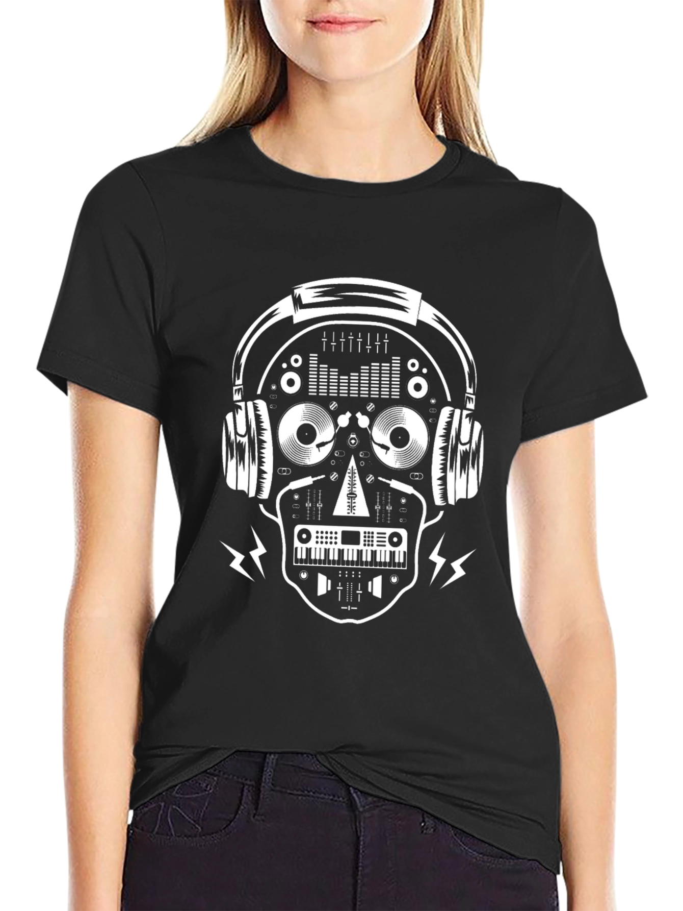 DJ Skull Graphic T-Shirt - Music Lover Tee
