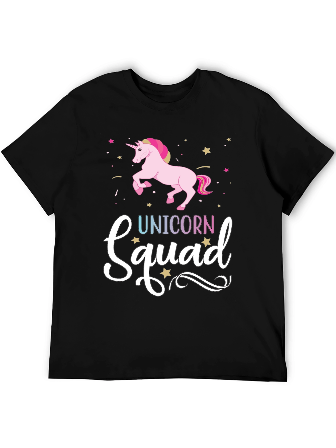 Unicorn Squad Black Graphic Tee
