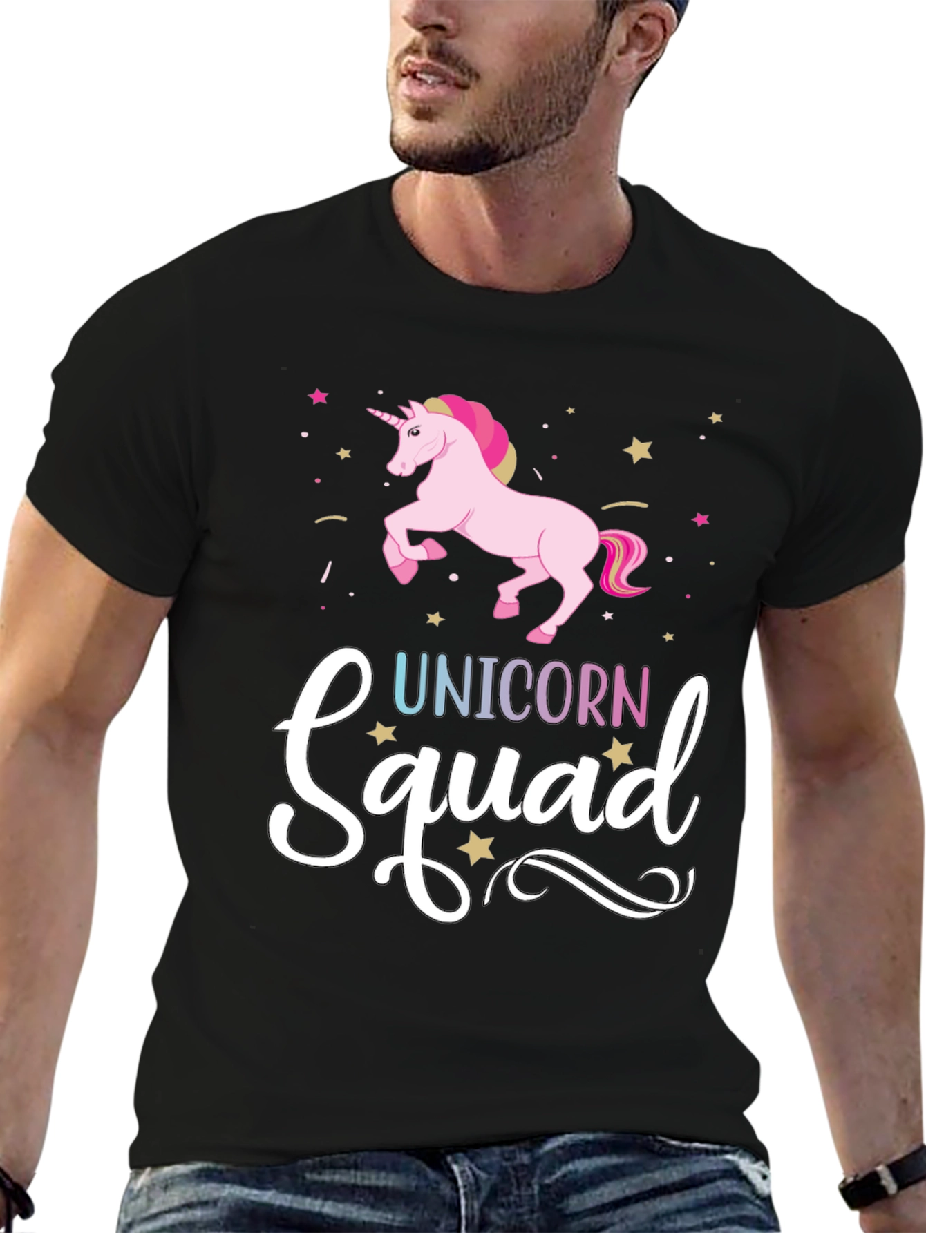 Unicorn Squad Black Graphic Tee