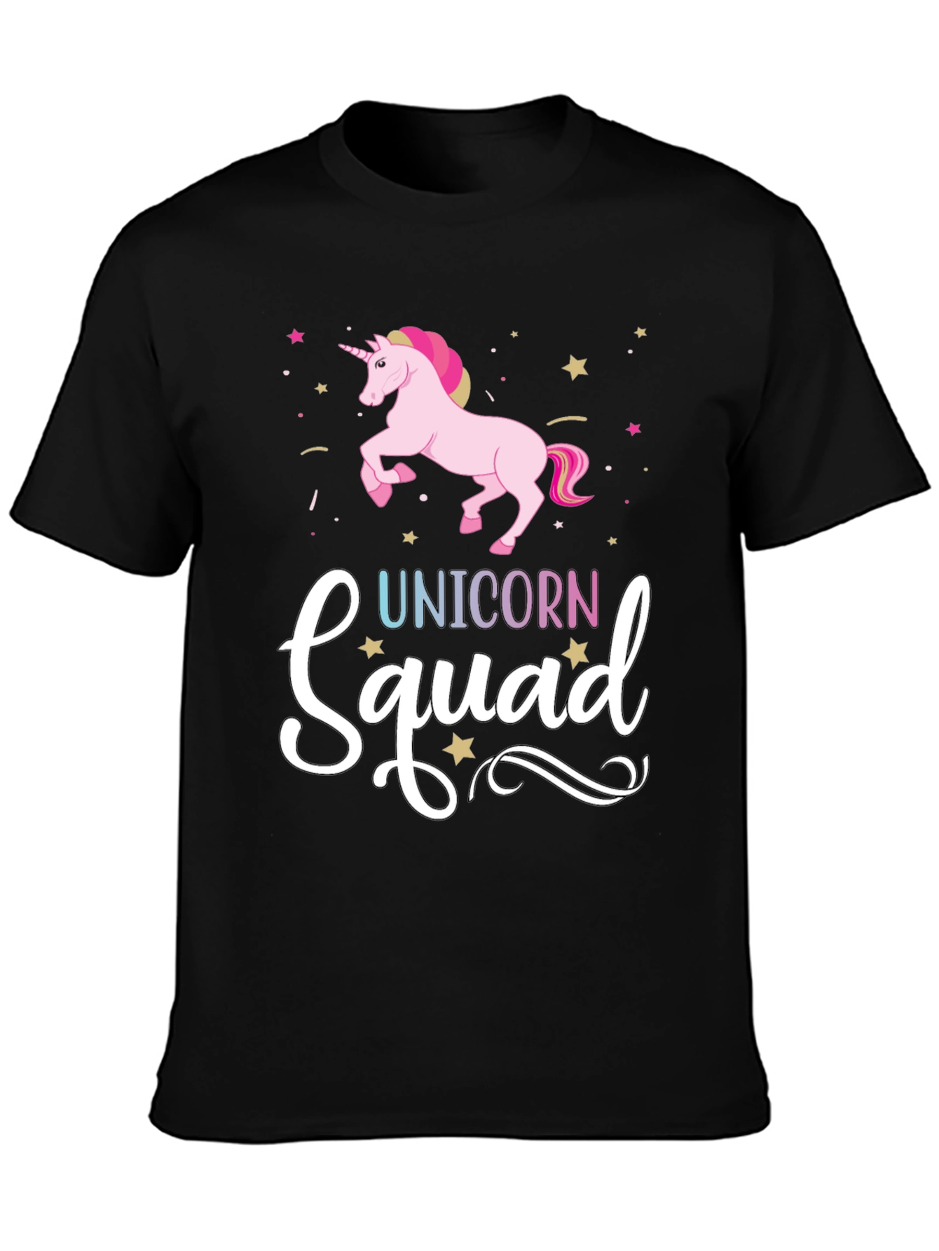 Unicorn Squad Black Graphic Tee