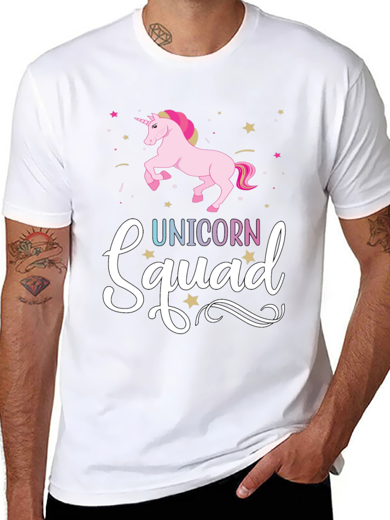 Unicorn Squad Black Graphic Tee