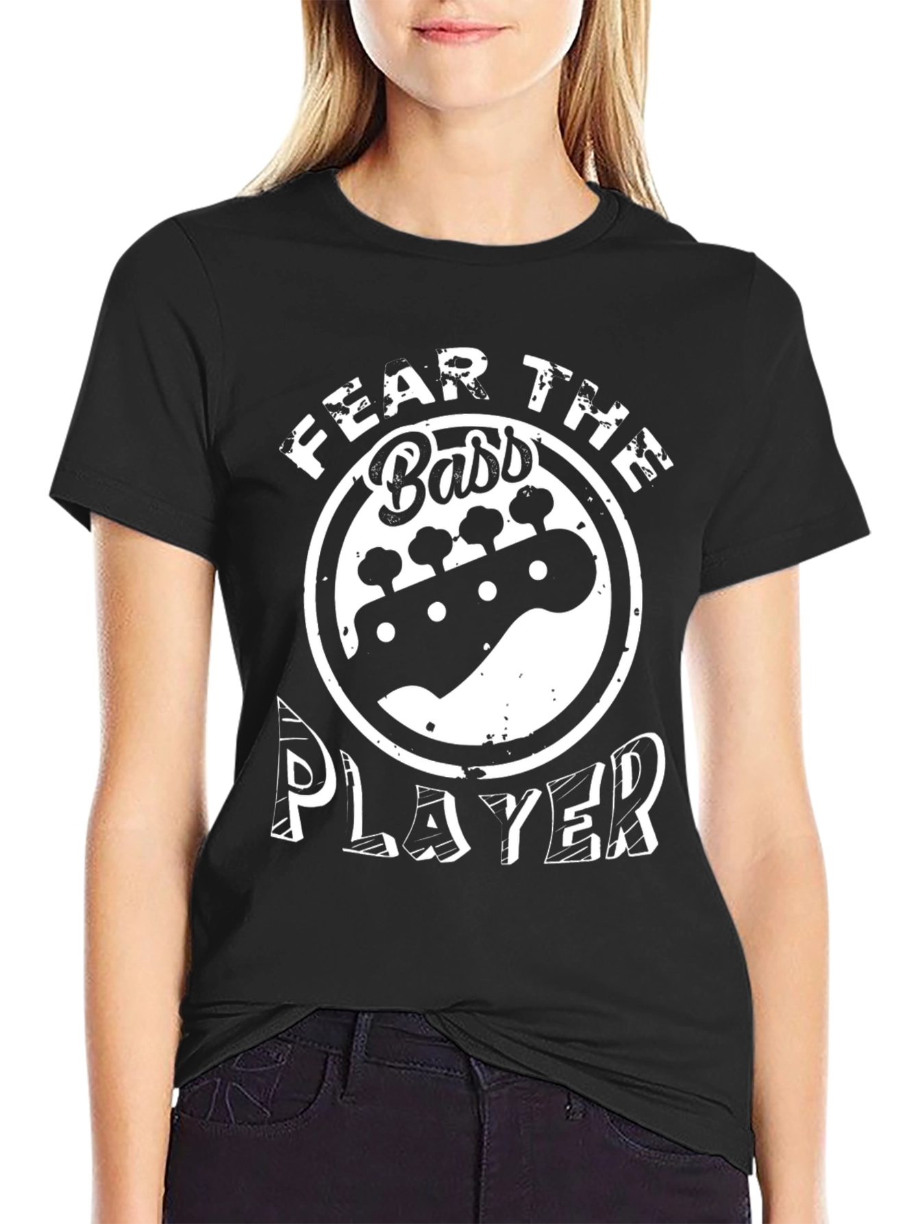 Fear The Bass Player Black Graphic Tee