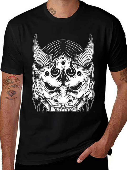 Black Oni Mask Graphic Tee