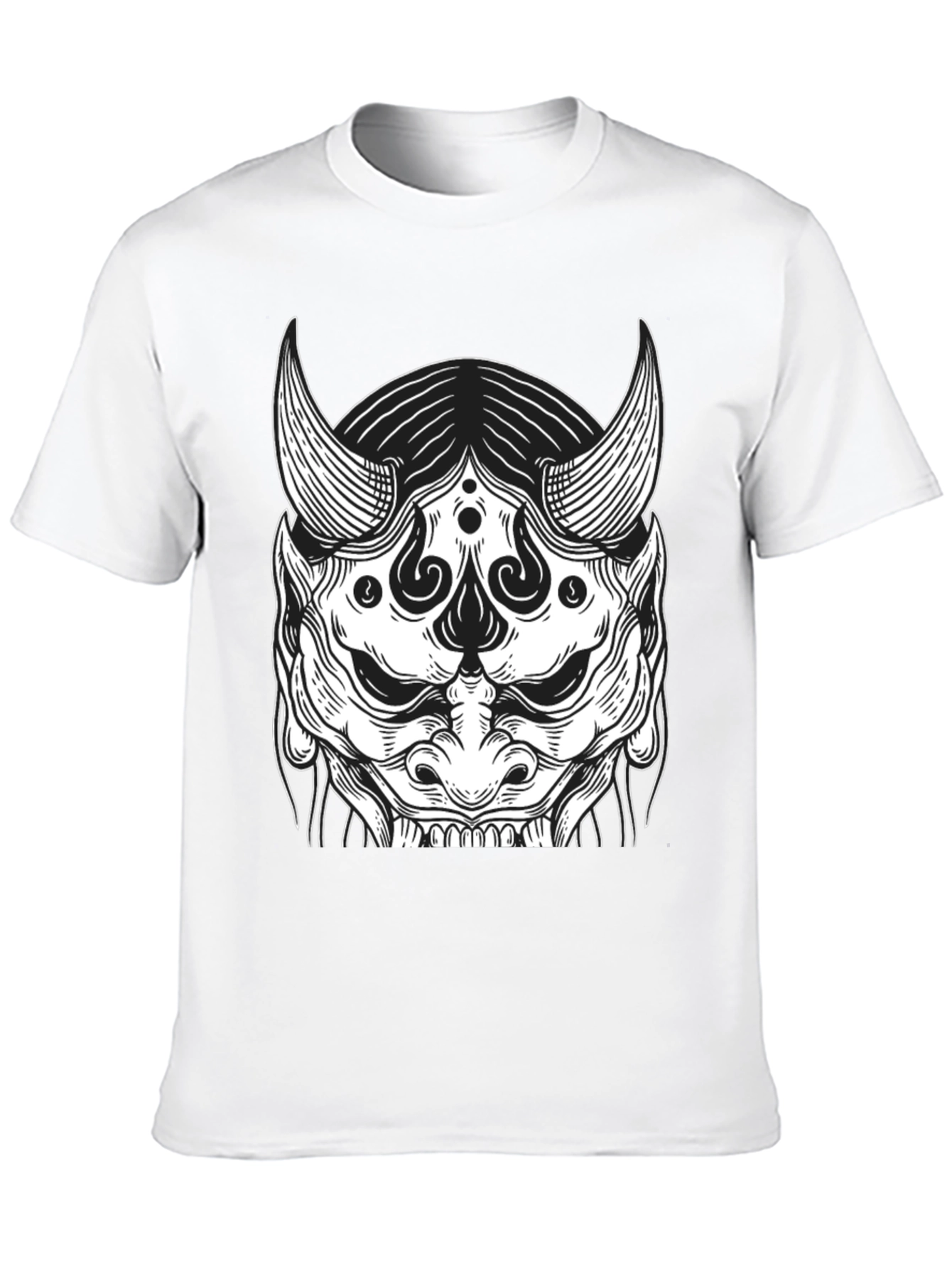 Black Oni Mask Graphic Tee
