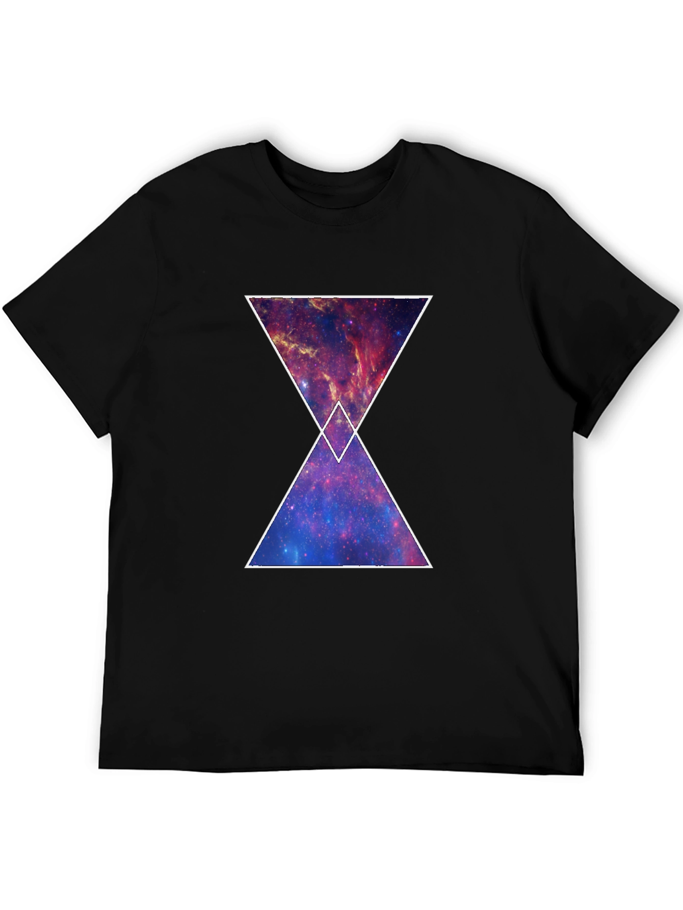 Galaxy Hourglass Graphic T-Shirt - Trendy Space Tee