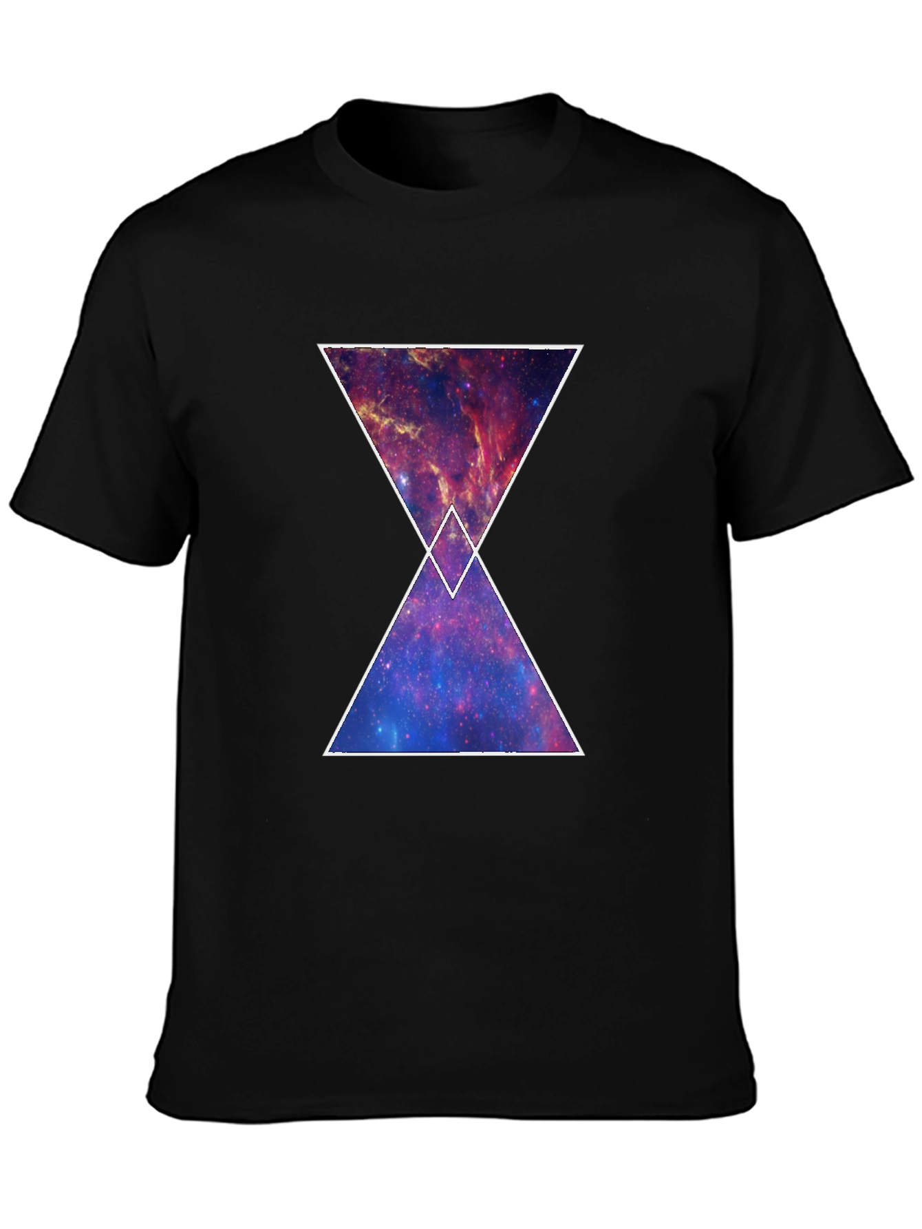 Galaxy Hourglass Graphic T-Shirt - Trendy Space Tee