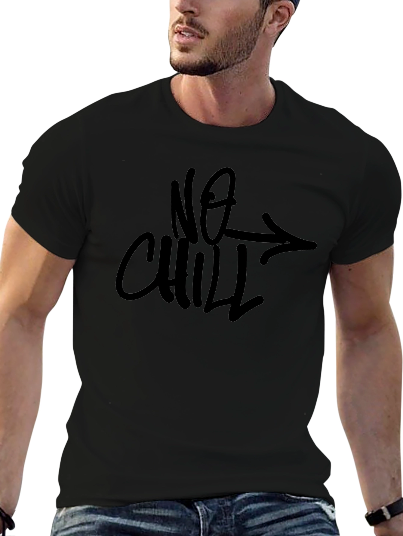 No Chill Graphic Black T-Shirt