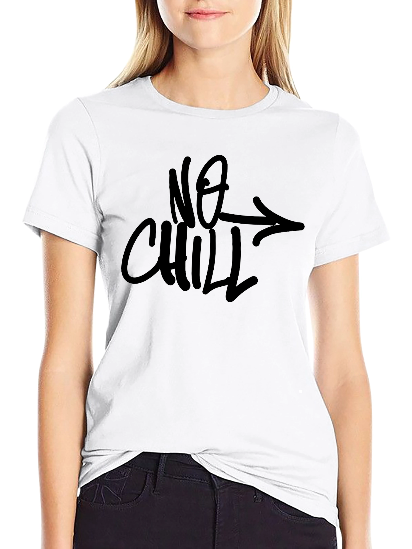No Chill Graphic Black T-Shirt