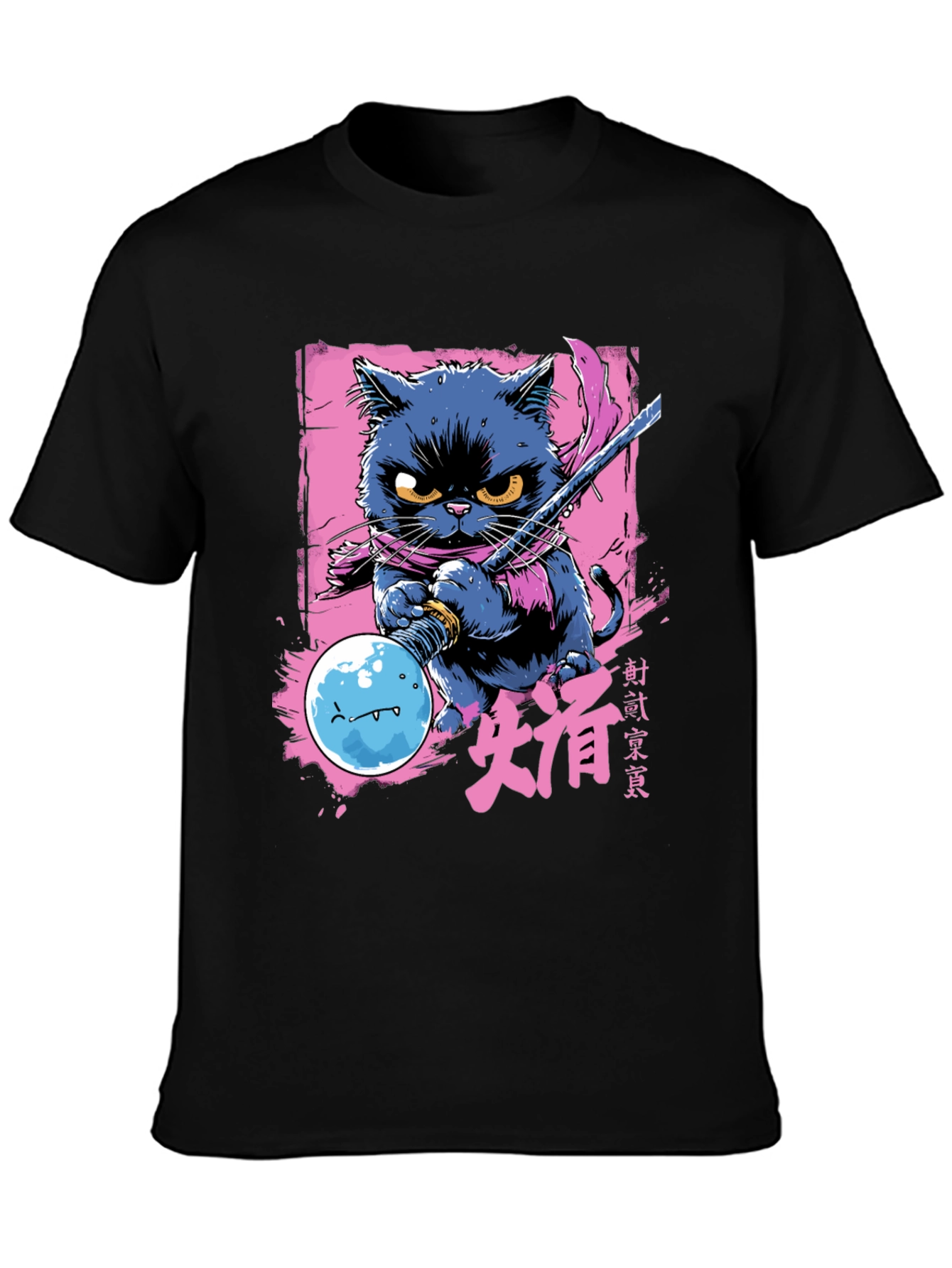 Samurai Cat T-Shirt - Unique Graphic Tee