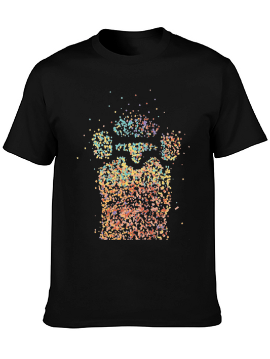 Colorful Abstract Barbell Graphic T-Shirt