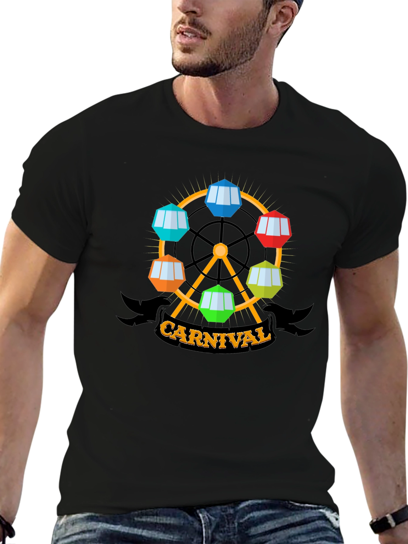 Carnival Ferris Wheel Graphic T-Shirt