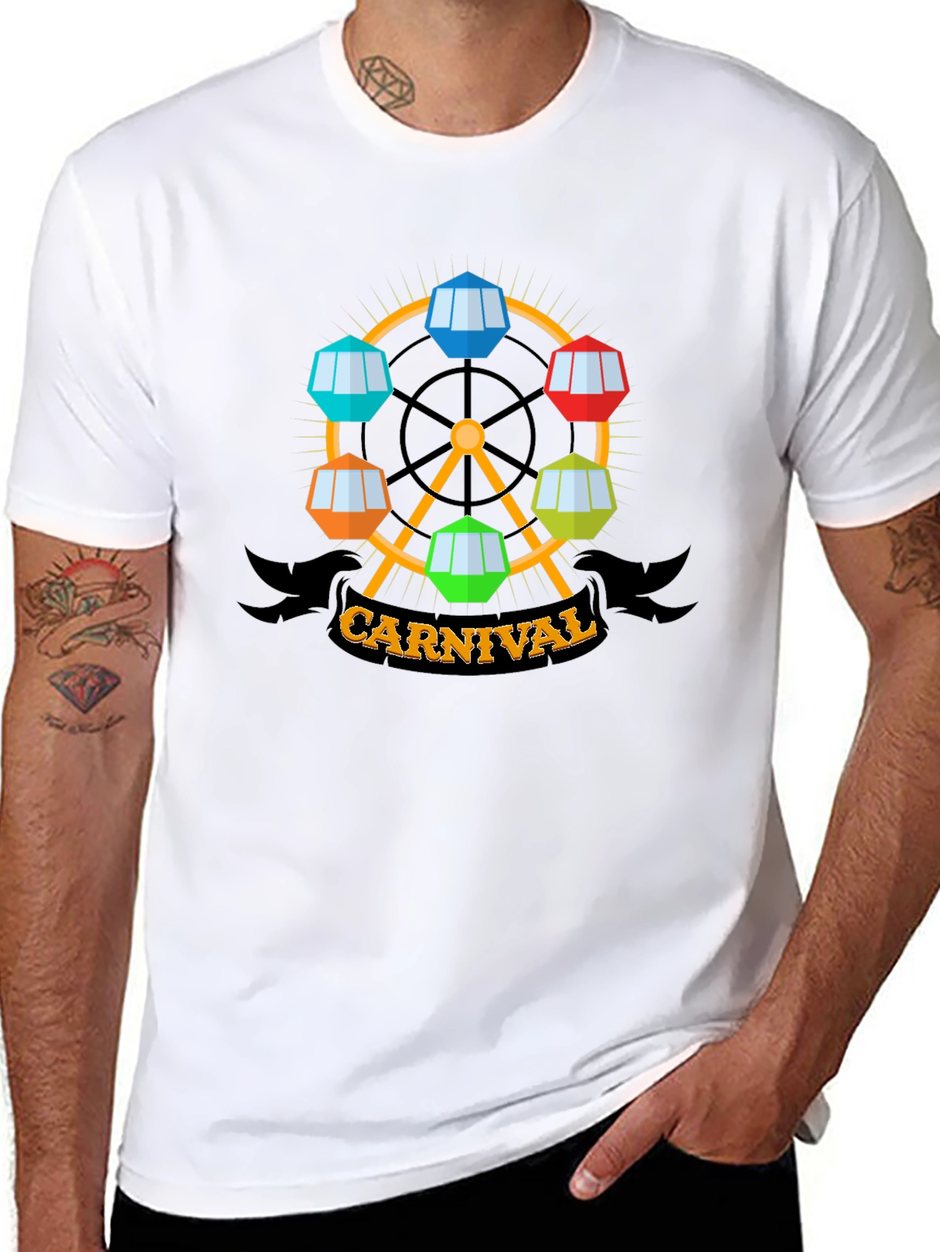 Carnival Ferris Wheel Graphic T-Shirt