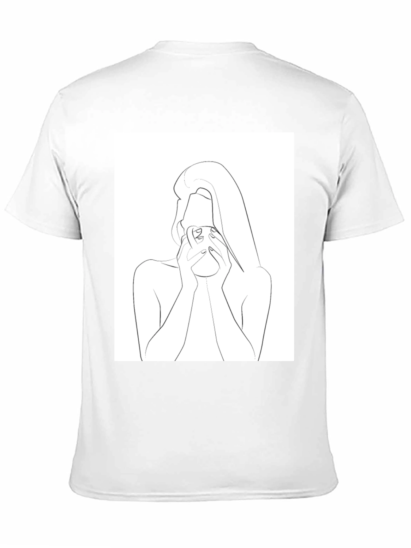 Minimalist Woman Drinking T-Shirt
