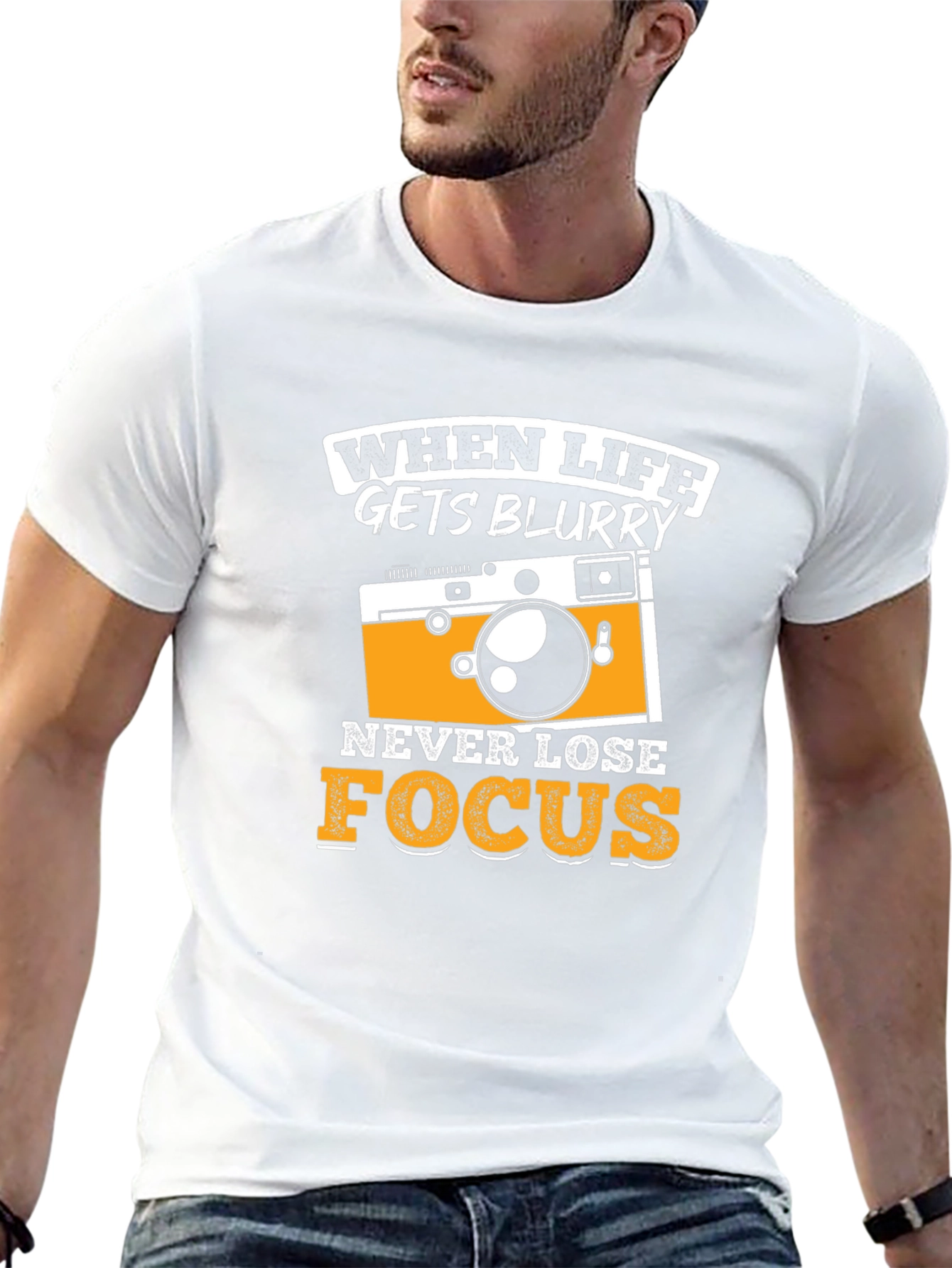 Funny Camera Graphic T-Shirt - When Life Gets Blurry