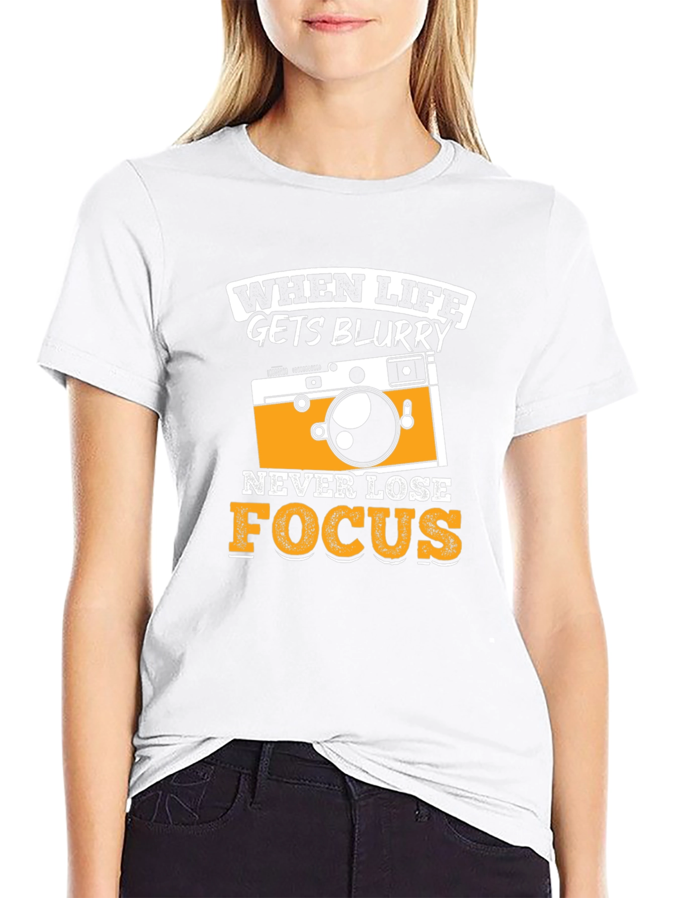 Funny Camera Graphic T-Shirt - When Life Gets Blurry